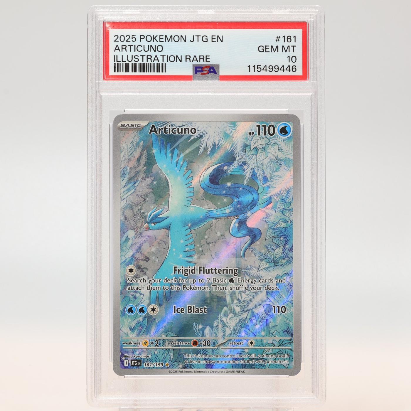 Pokemon TCG Articuno Illustration 161159 Sv09 Journey Together PSA 10 GEM MT 168349663123 2