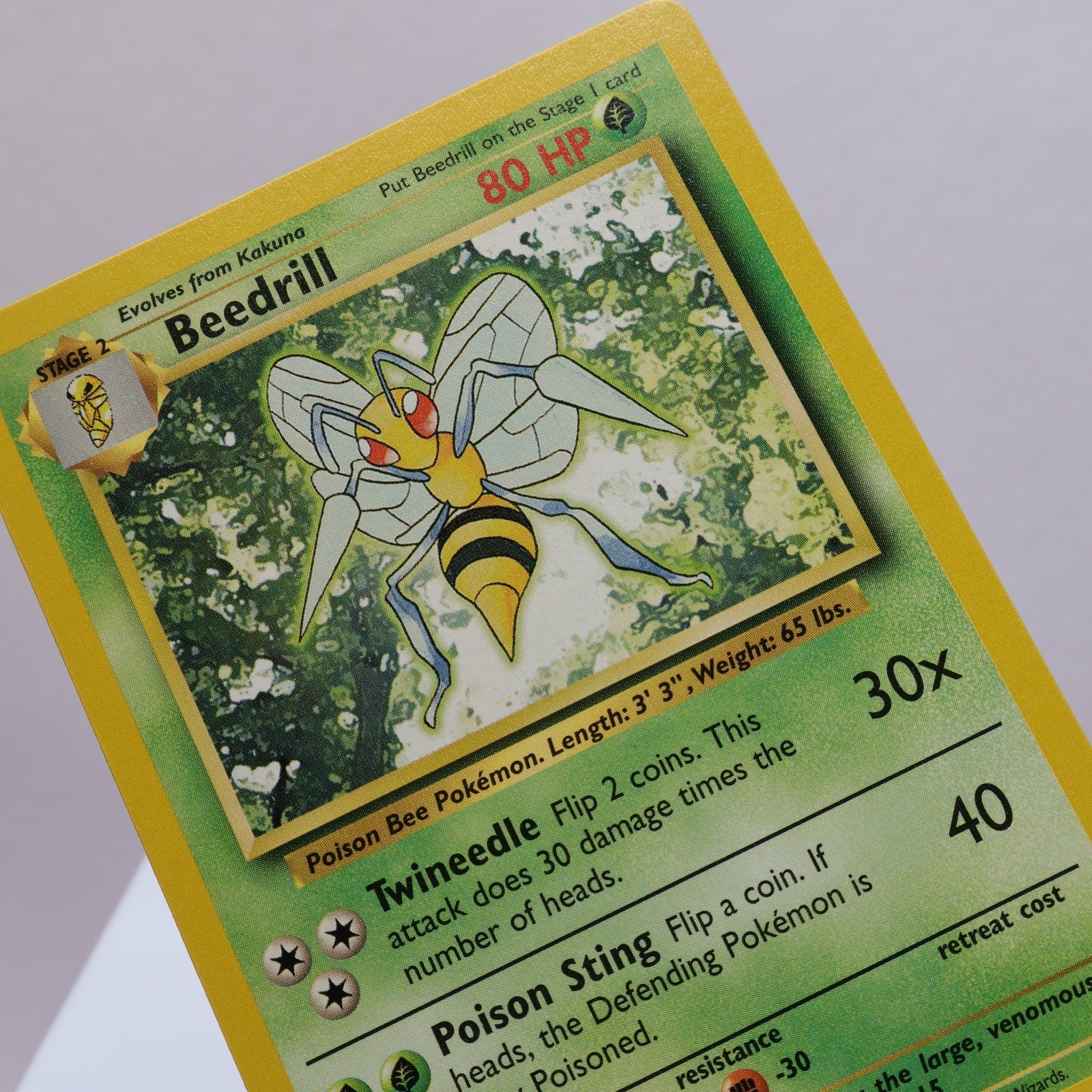 Pokemon TCG Beedrill 17102 Base Set Rare WOTC 1999 EXCNM 167830364433