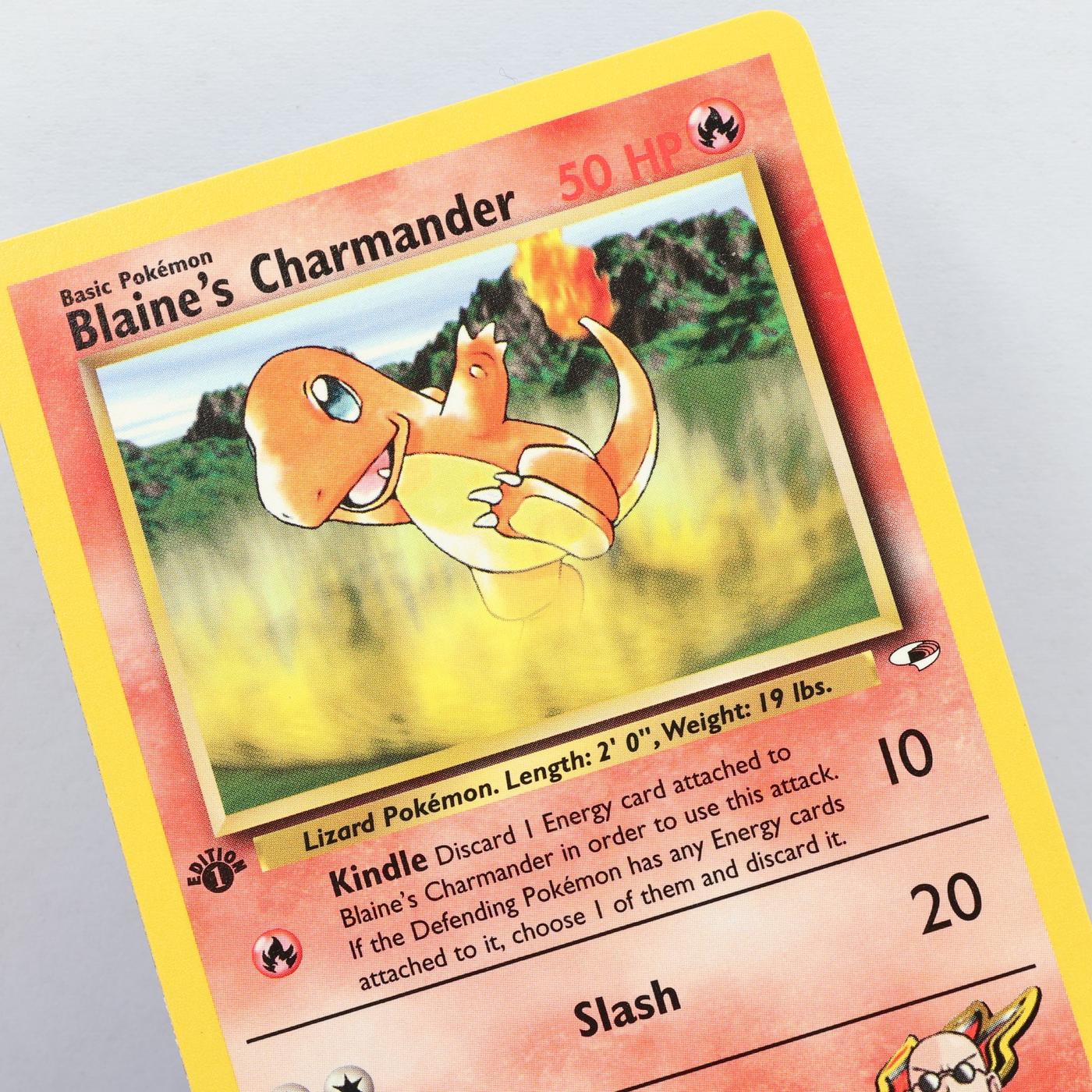 Pokemon TCG Blaines Charmander 61132 Gym Heroes Common 1st Edition NM 168641009343