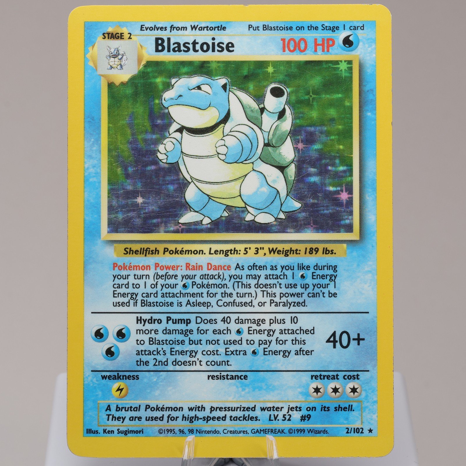 Pokemon TCG Blastoise 2102 Base Set Holo Rare WOTC 1999 MP 167950658963 2
