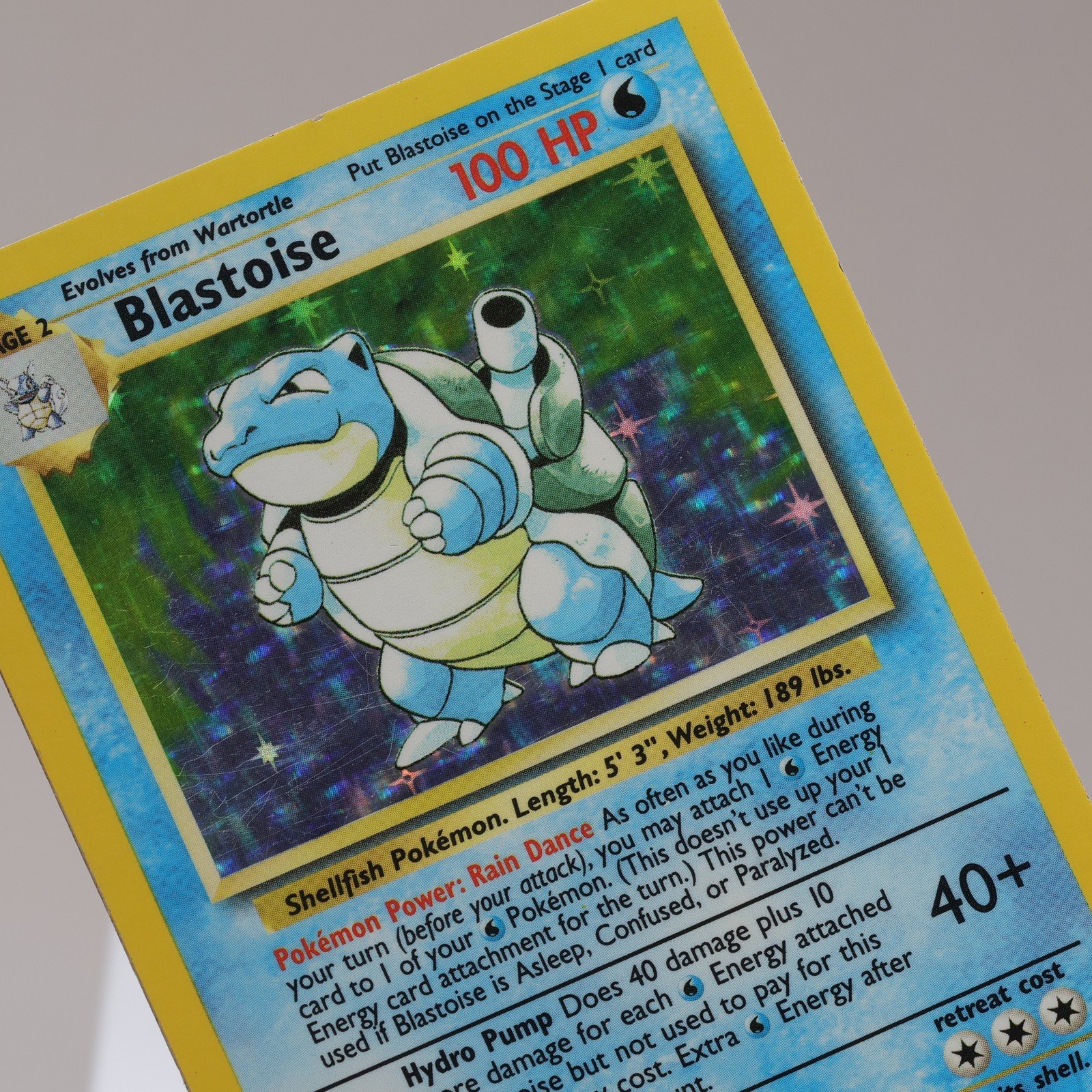 Pokemon TCG Blastoise 2102 Base Set Holo Rare WOTC 1999 MP 167950658963