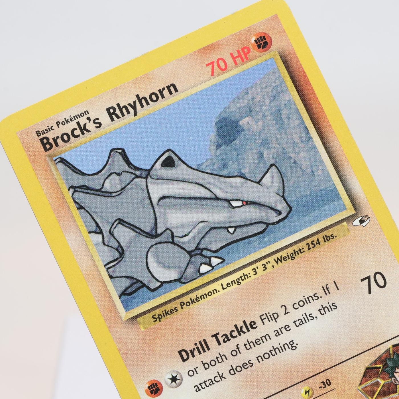 Pokemon TCG Brocks Rhyhorn 70132 Gym Heroes Common WOTC MPIndent 168232466133