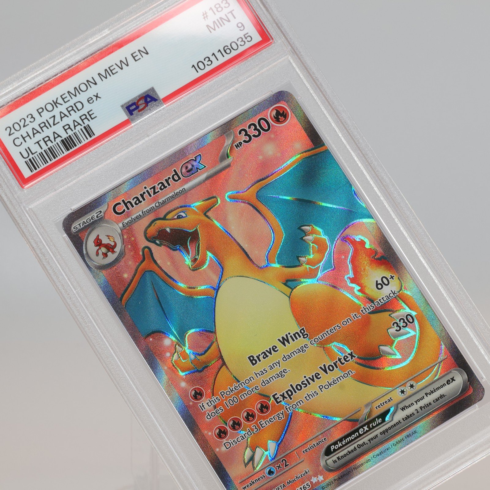 Pokemon TCG – Charizard ex 183/165 151 Ultra Rare  – PSA 9 MINT