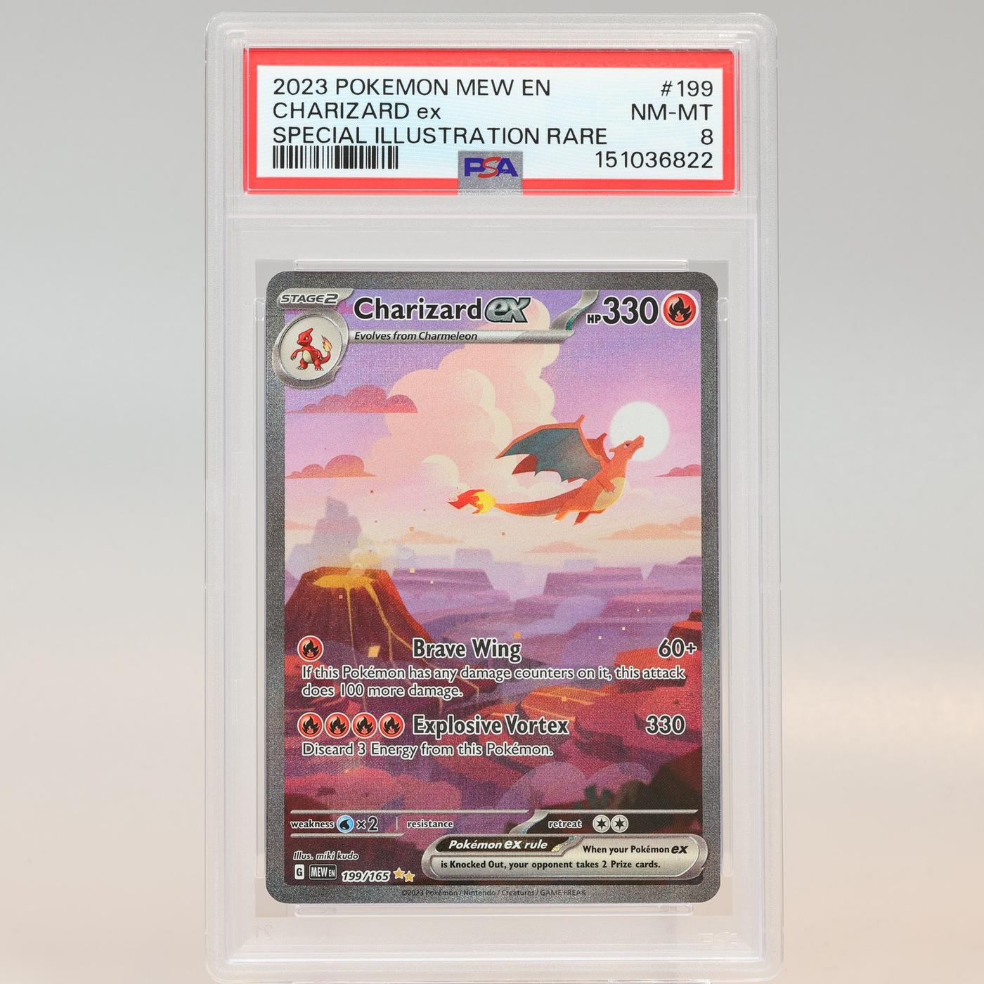 Pokemon TCG Charizard Ex 199165 151 Special Illustration Rare PSA 8 NMMT 168441076093 2