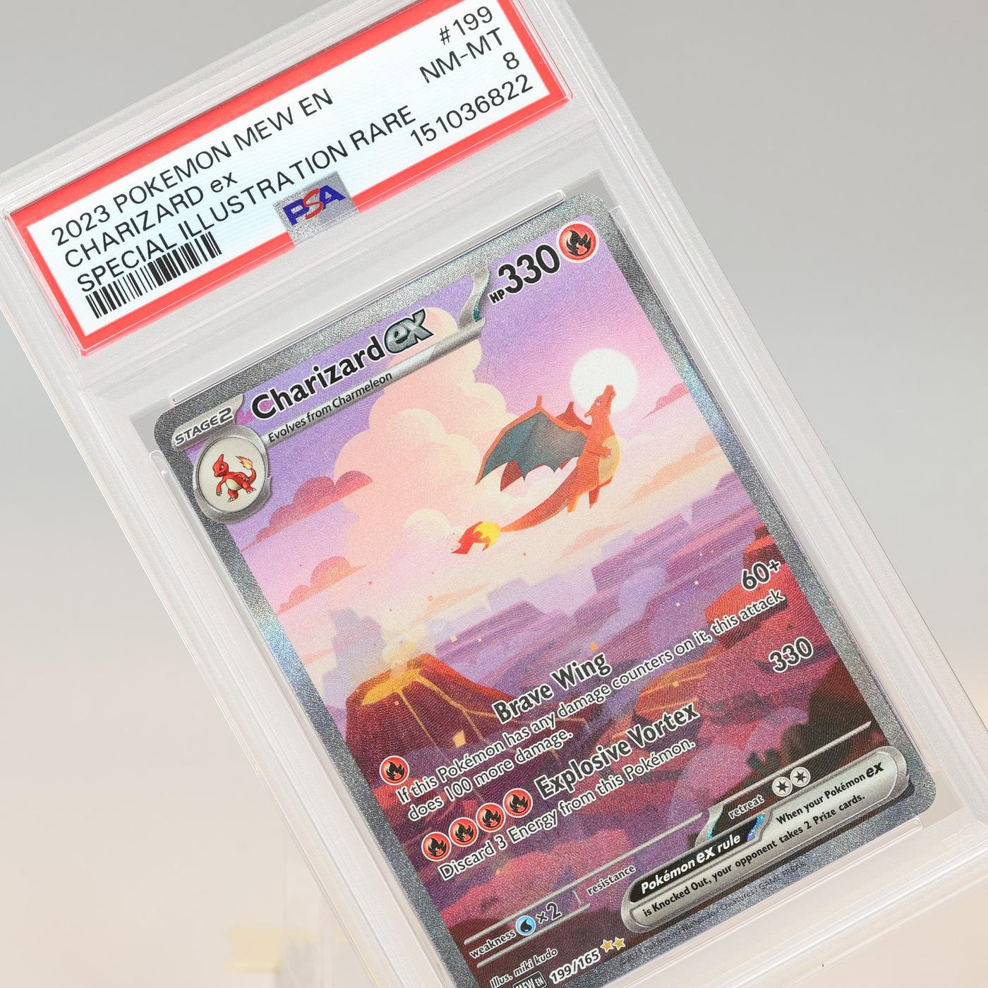 Pokemon TCG Charizard Ex 199165 151 Special Illustration Rare PSA 8 NMMT 168441076093