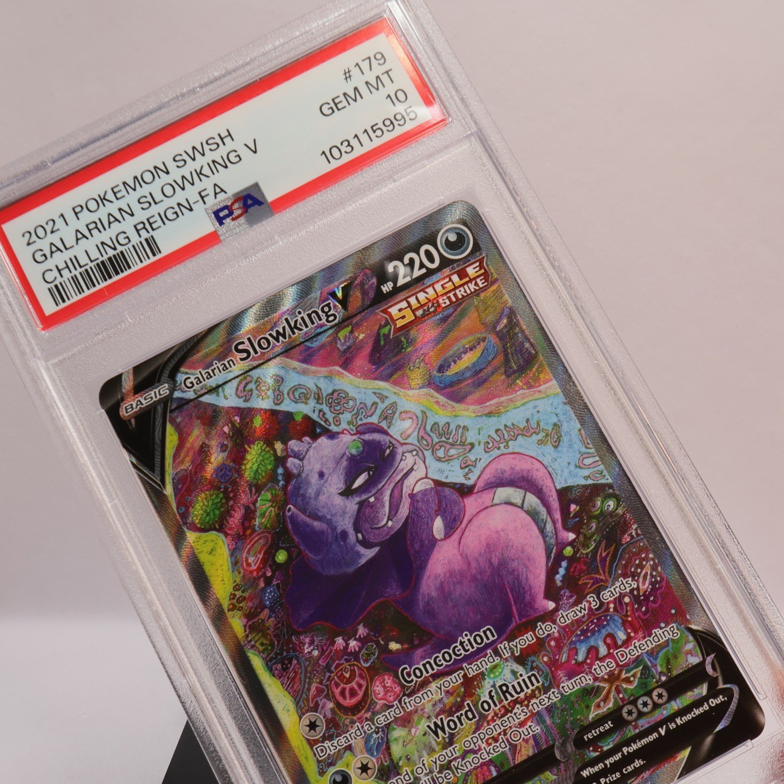 Pokemon TCG – Chilling Reign 179 FA Galarian Slowking V – PSA 10 GEM MT