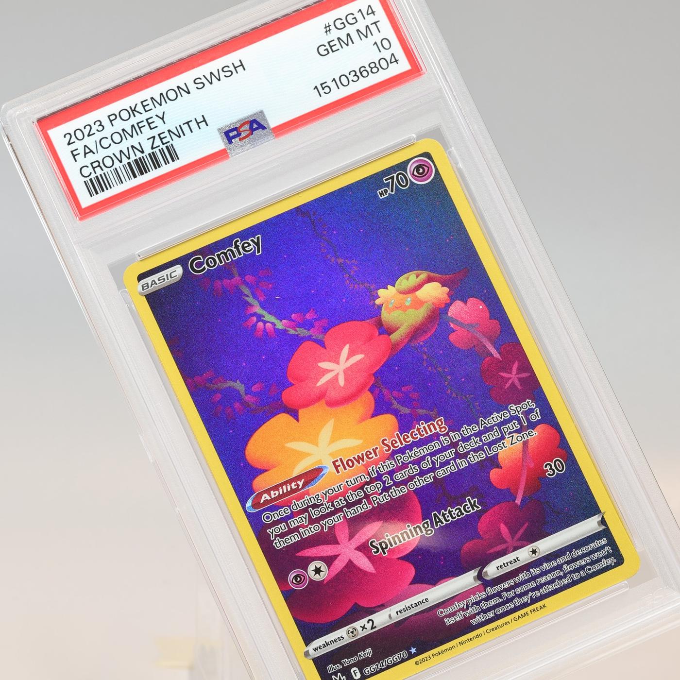 Pokemon TCG Comfey GG14GG70 Crown Zenith Trainer Gallery PSA 10 GEM MT 168441076143