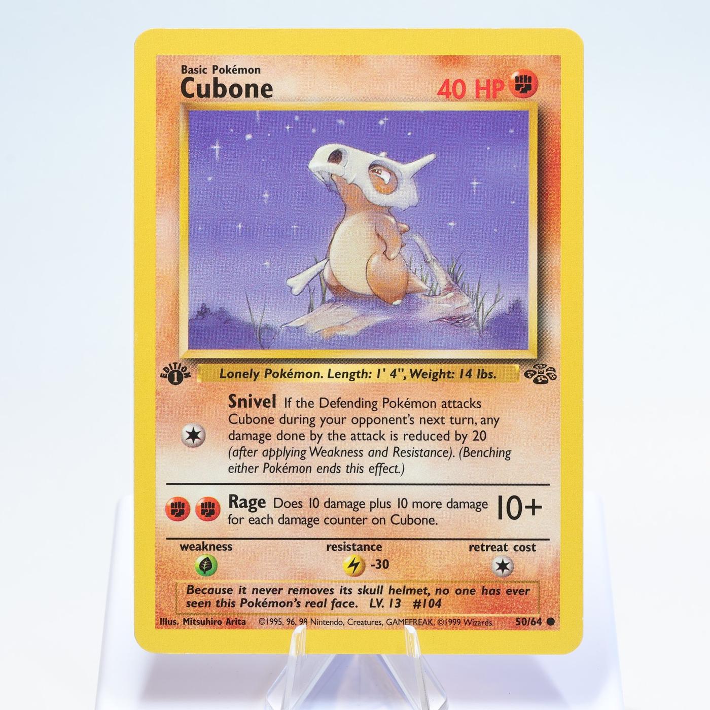 Pokemon TCG Cubone 5064 Jungle Common 1st Edition WOTC LP 168300703673 2