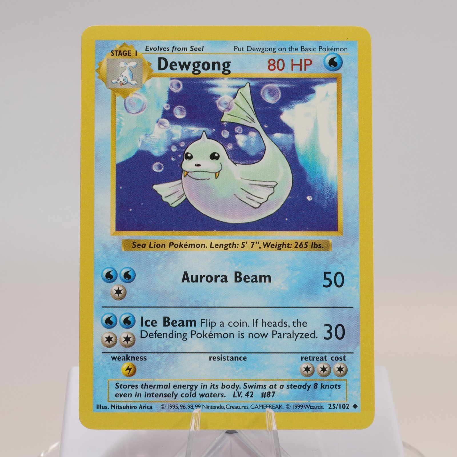 Pokemon TCG Dewgong 25102 Base Set Uncommon Shadowless WOTC 1999 NMEXC 168144948173 2