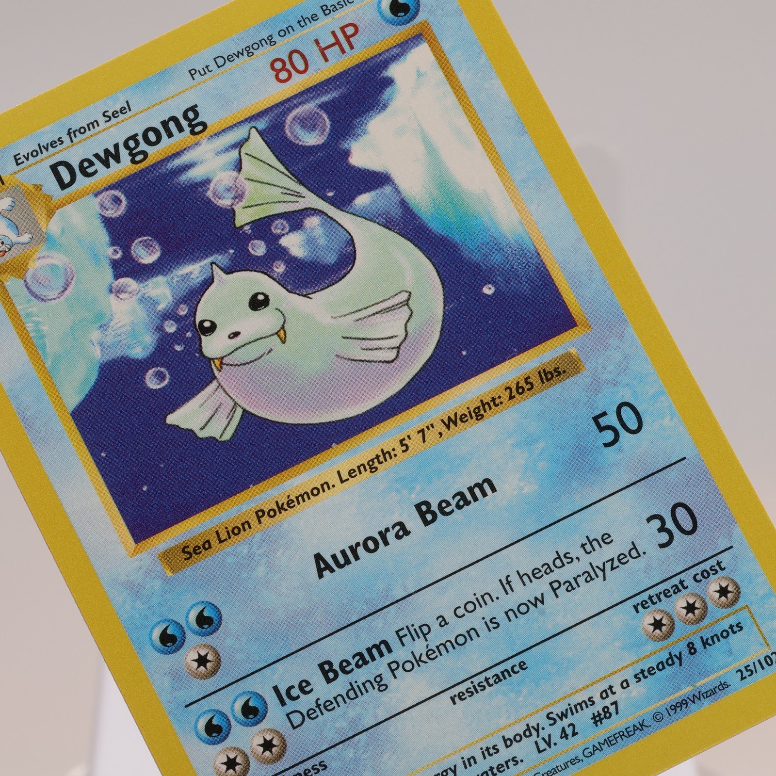 Pokemon TCG Dewgong 25102 Base Set Uncommon Shadowless WOTC 1999 NMEXC 168144948173