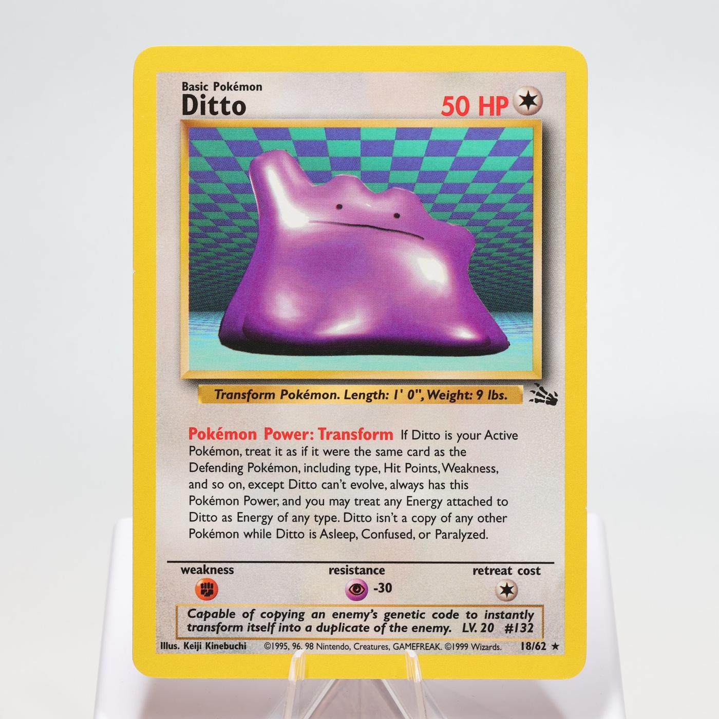 Pokemon TCG Ditto 1862 Fossil Rare WOTC EXCNM 168325203373 2