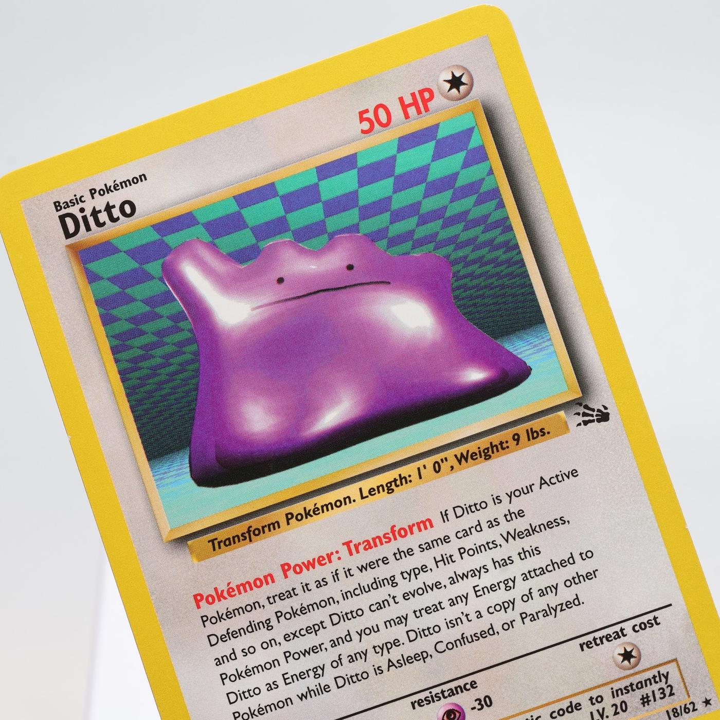 Pokemon TCG – Ditto 18/62 Fossil Rare  WOTC – EXC/NM