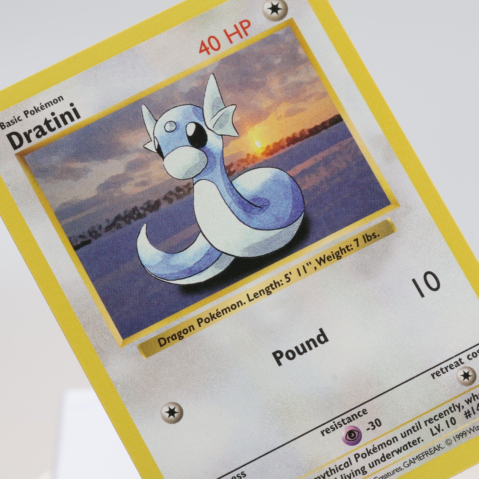 Pokemon TCG Dratini 26102 Base Set Uncommon Shadowless WOTC 1999 NMM 168144948343