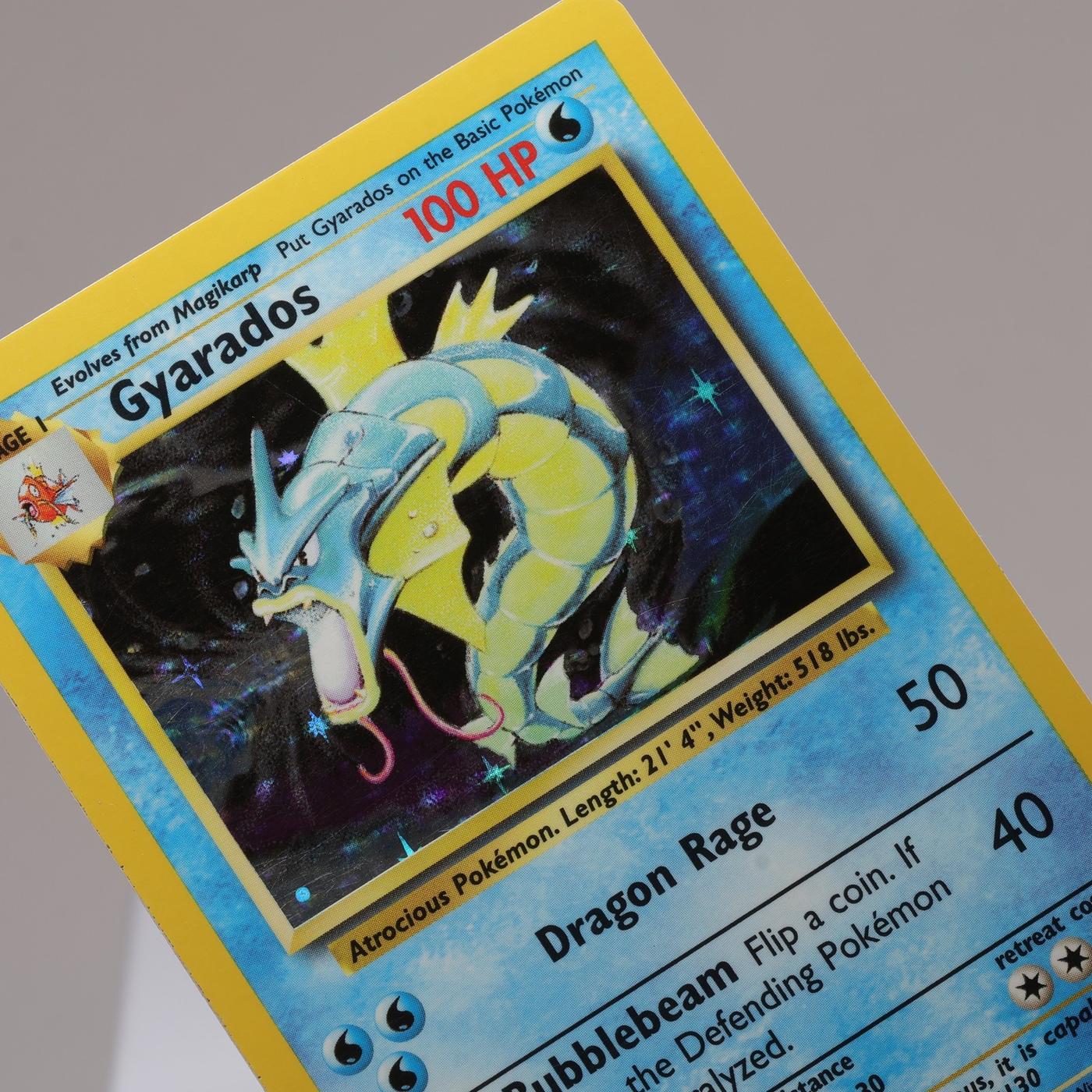 Pokemon TCG Gyarados 6102 Base Set Holo Rare WOTC 1999 EXC Crease 167965977943