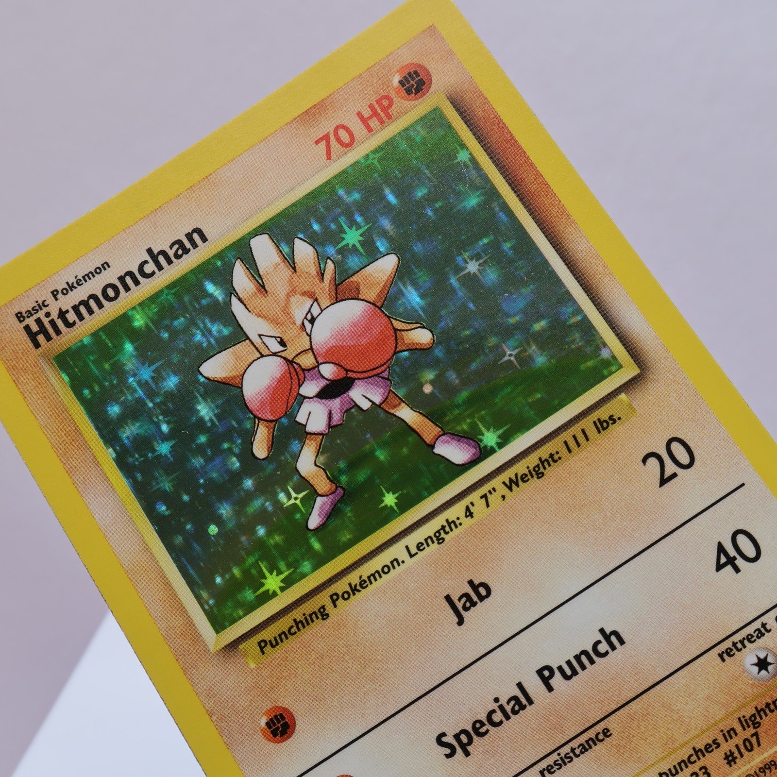 Pokemon TCG Hitmonchan 7102 Base Set Holo Rare WOTC 1999 EXCNM 167830364453