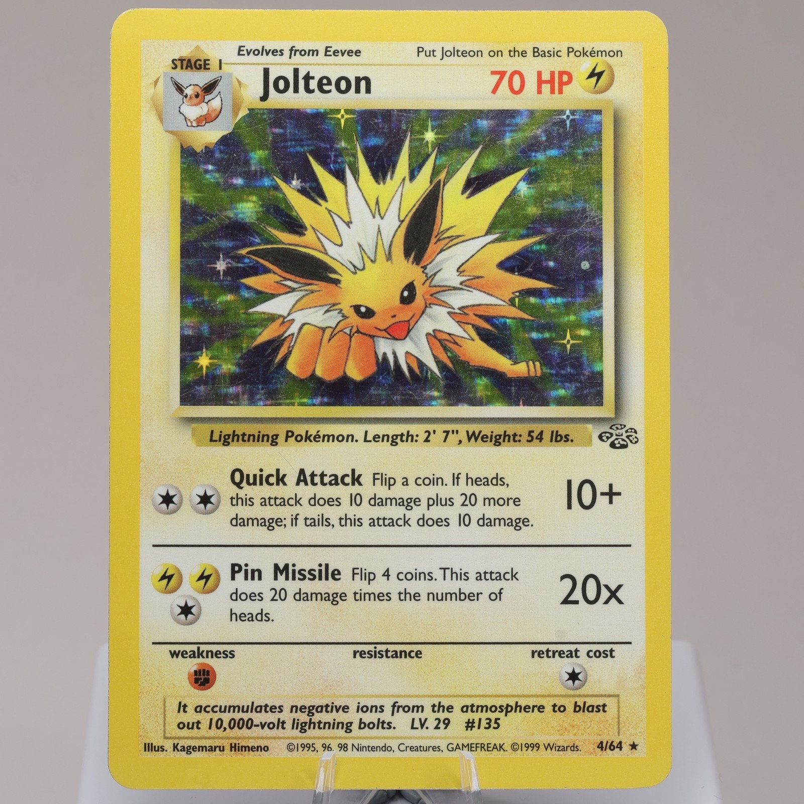 Pokemon TCG Jolteon 464 Jungle Holo Rare WOTC 1999 EXC 167950659023 2