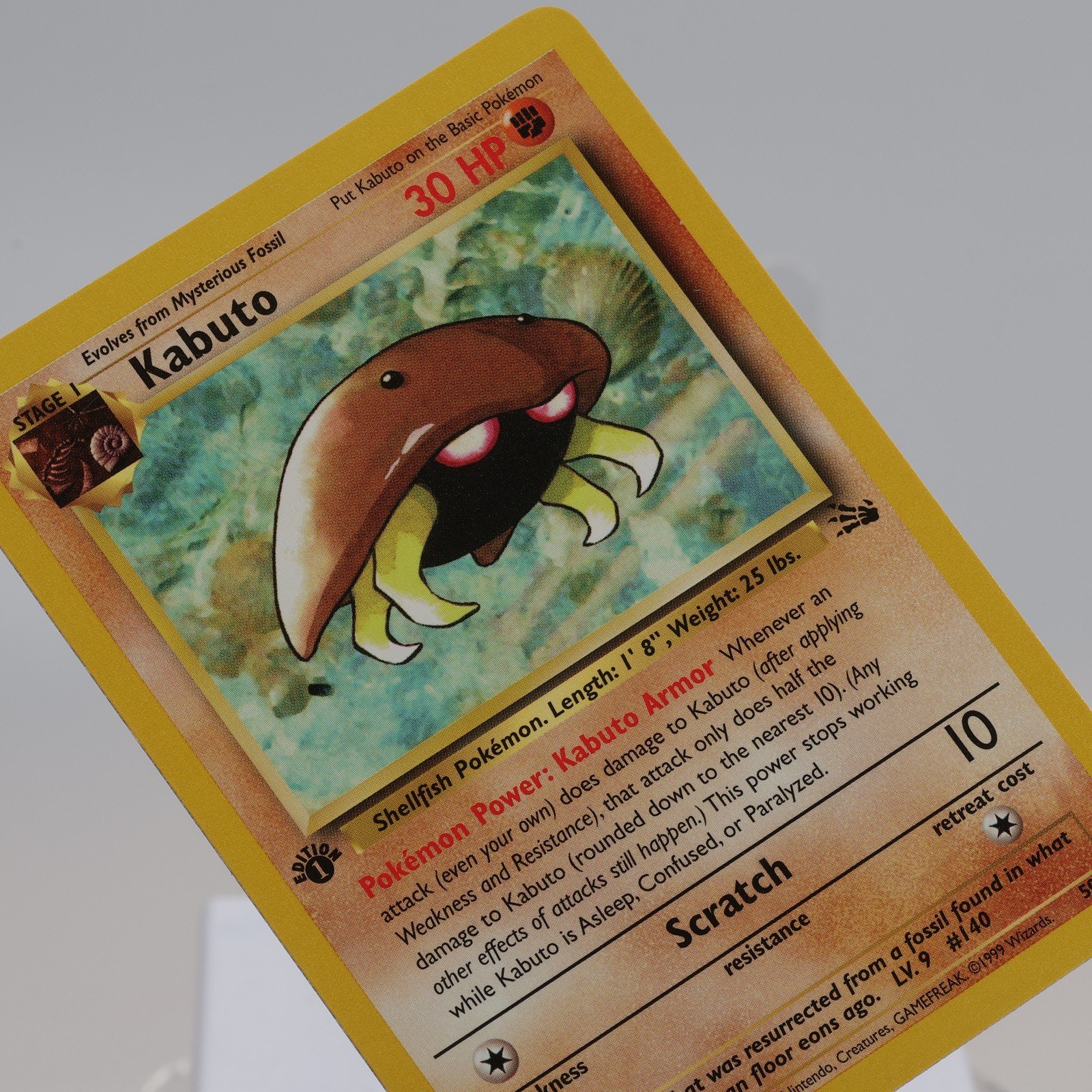 Pokemon TCG Kabuto 5062 Fossil Common 1st Edition WOTC 1999 NM 168129606493