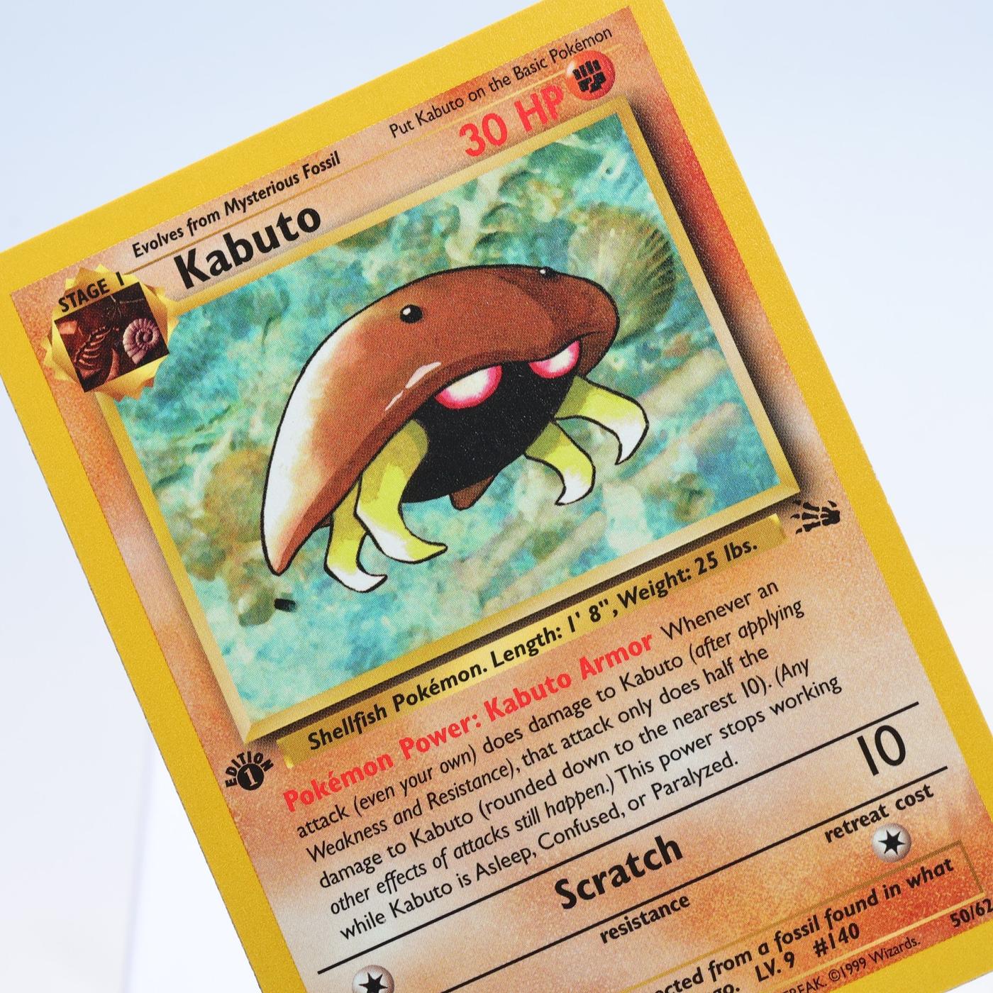 Pokemon TCG Kabuto 5062 Fossil Common 1st Edition WOTC EXC 168300703683