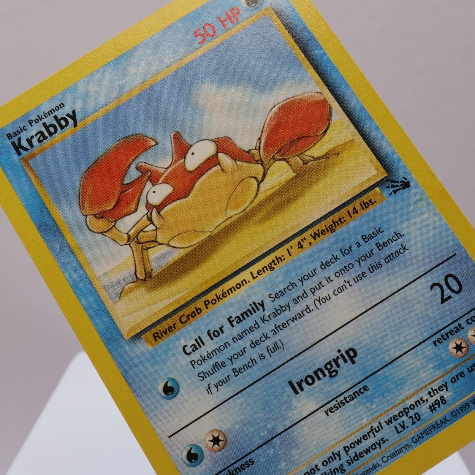 Pokemon TCG – Krabby 51/62 Fossil Common  WOTC 1999 – EXC/NM