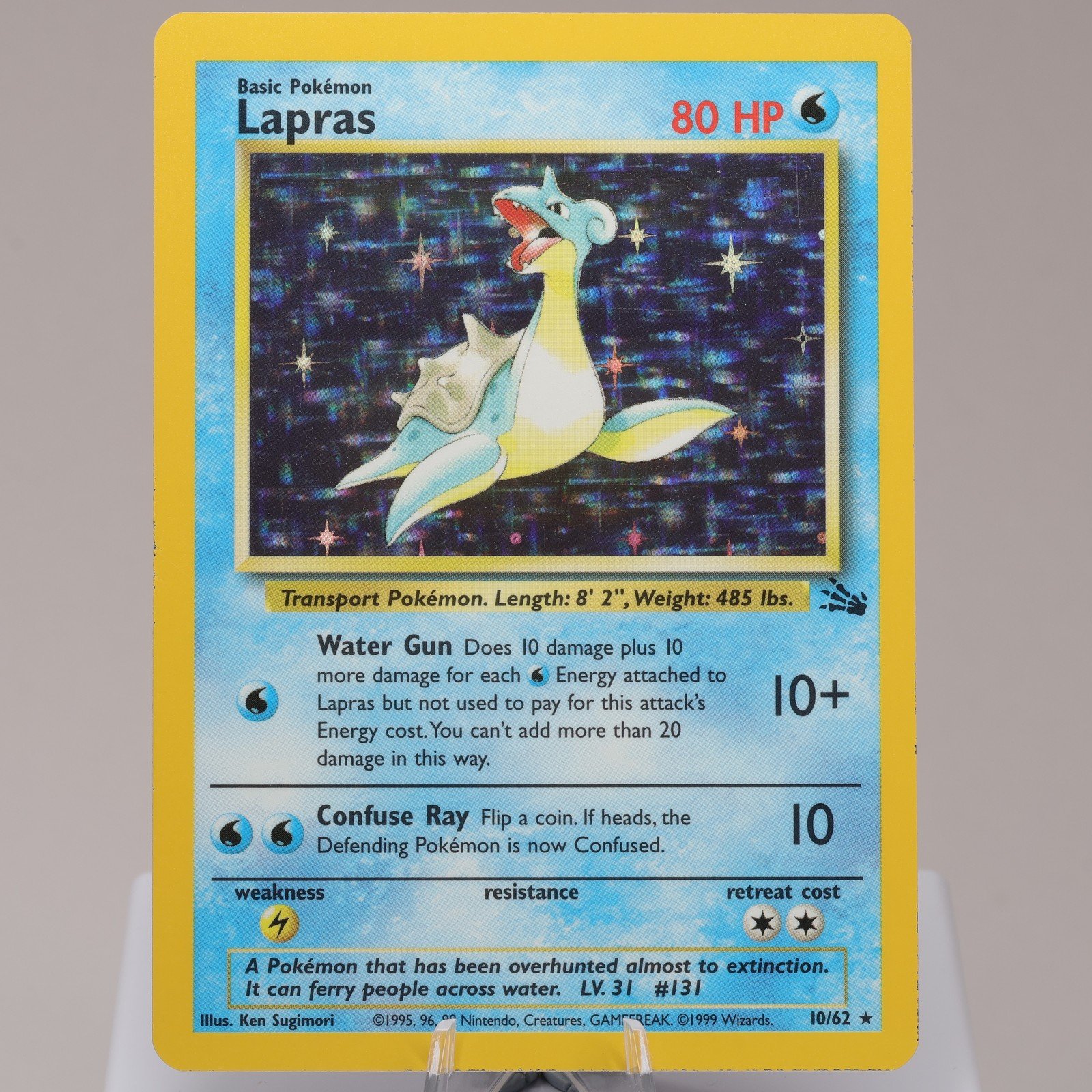Pokemon TCG Lapras 1062 Fossil Holo Rare WOTC 1999 NM 167950659033 2