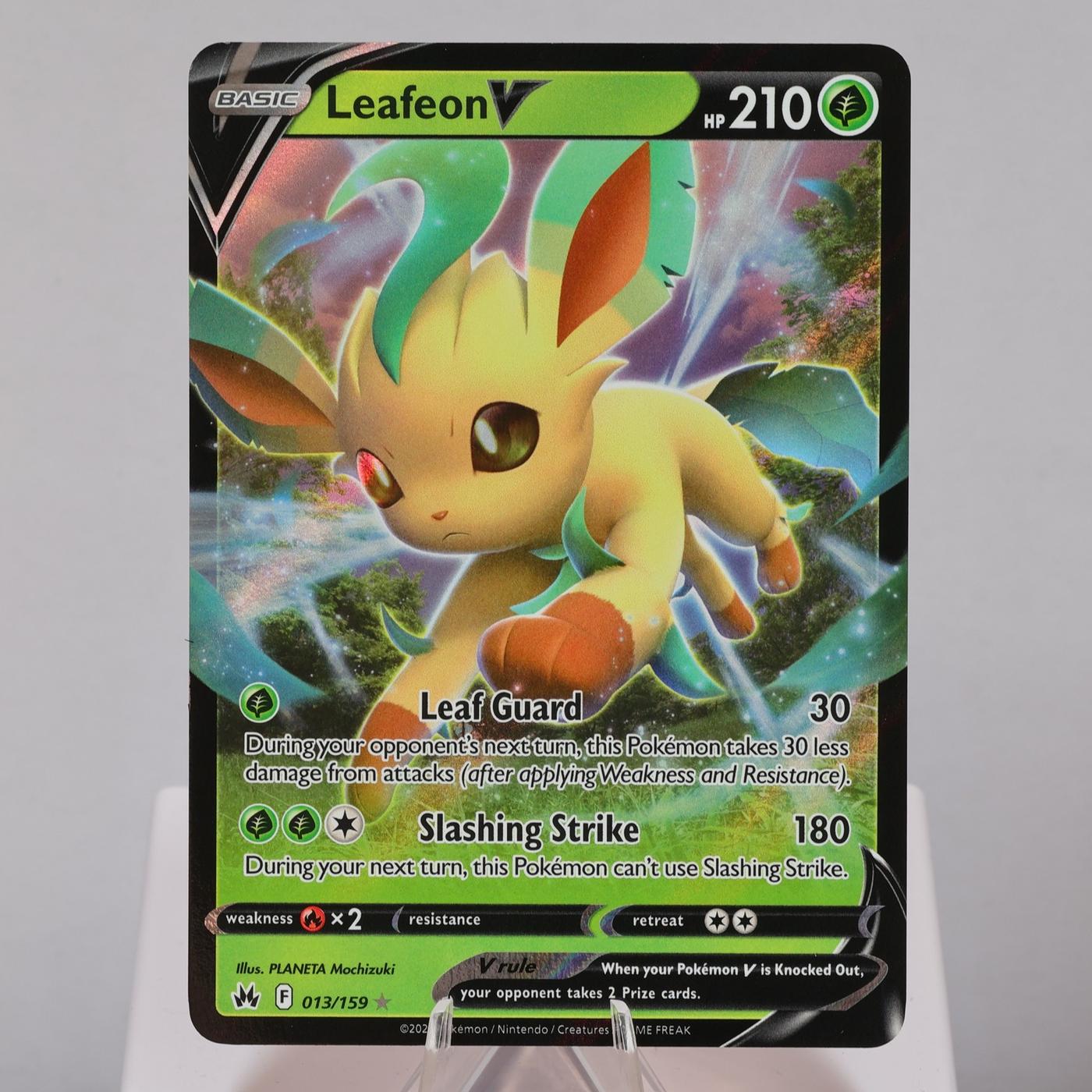 Pokemon TCG Leafeon V 013159 Crown Zenith V Rare WOTC NMM 168575354963 2