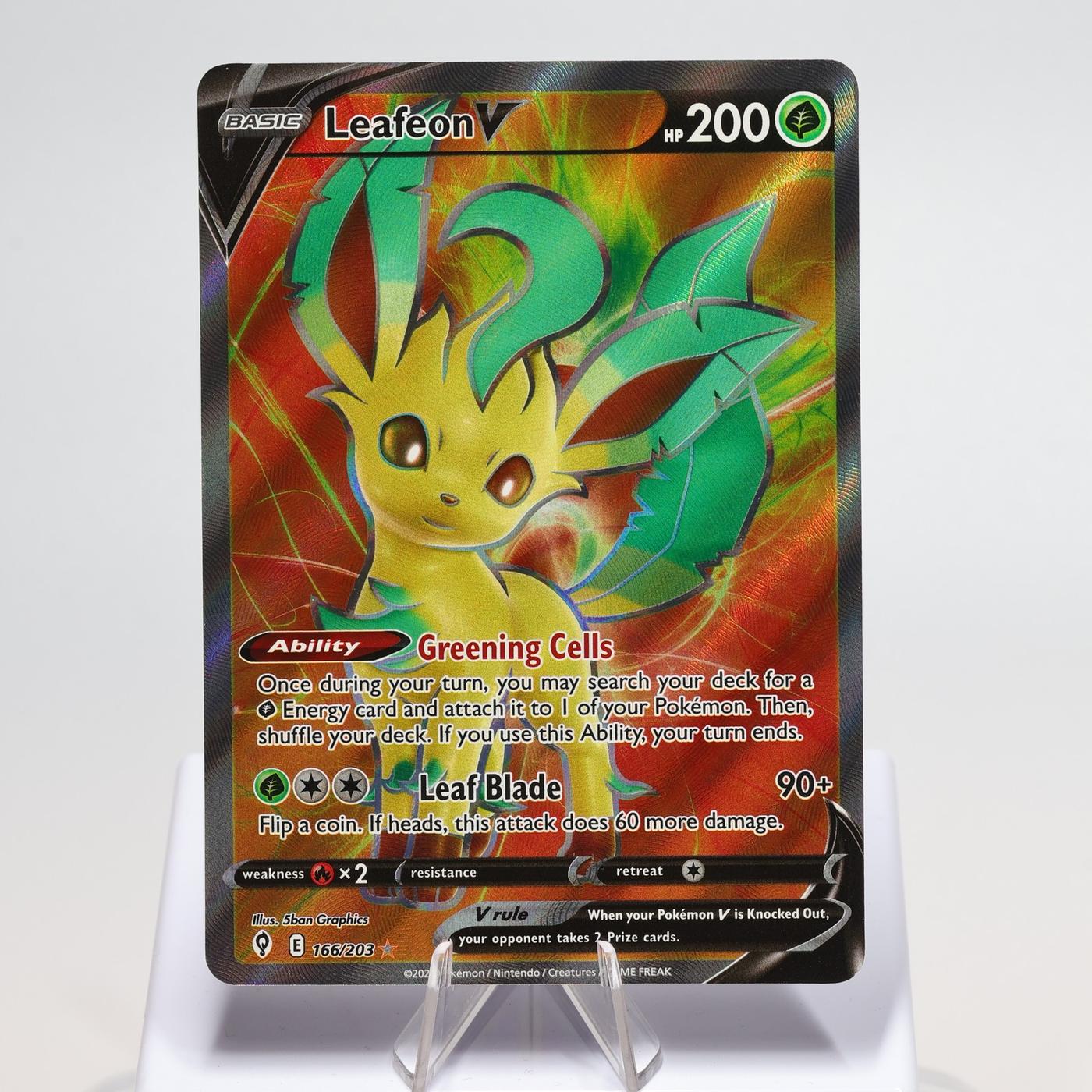 Pokemon TCG Leafeon V 166203 Evolving Skies Full Art NM 168287250373 2