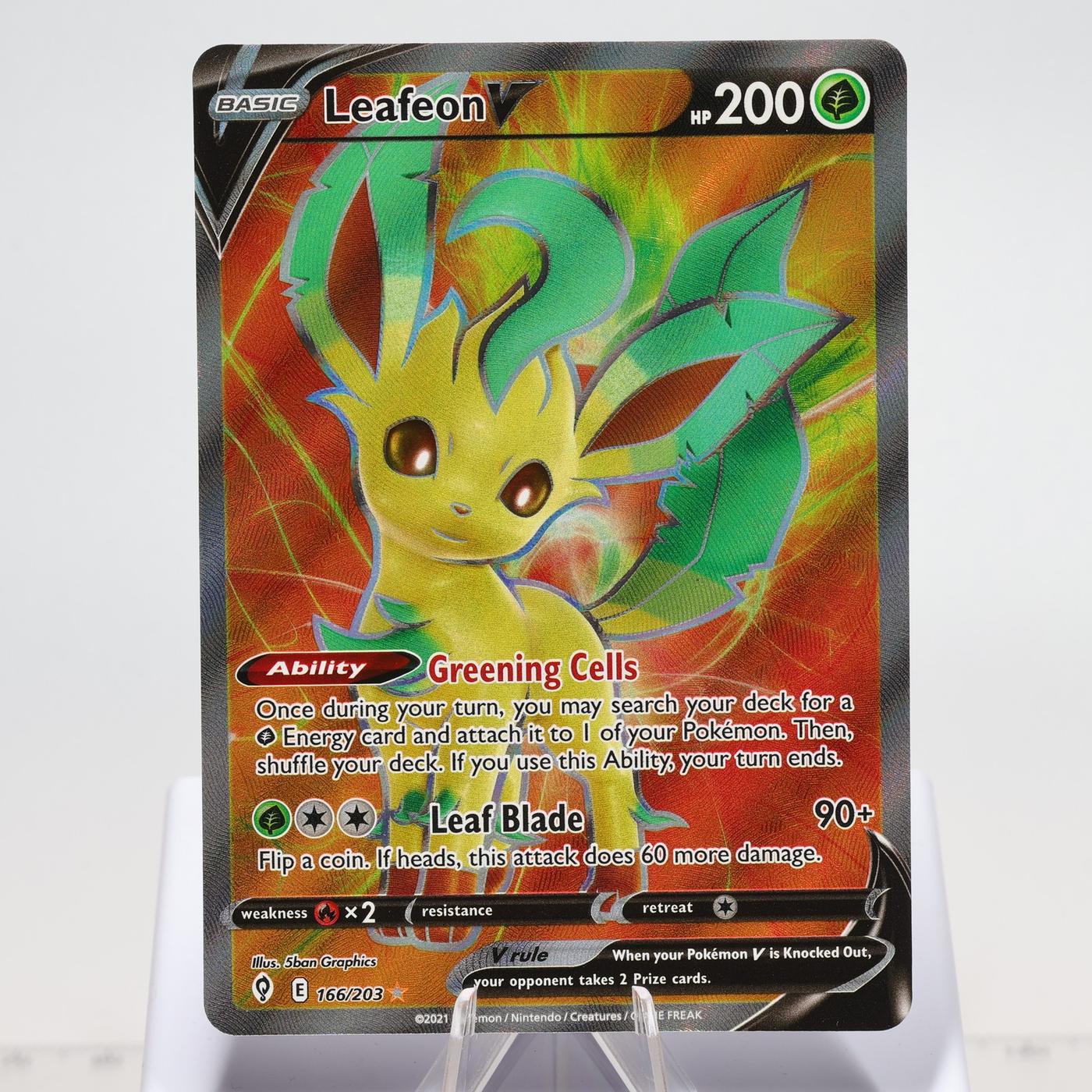Pokemon TCG Leafeon V 166203 Evolving Skies Full Art NM 168287250413 2