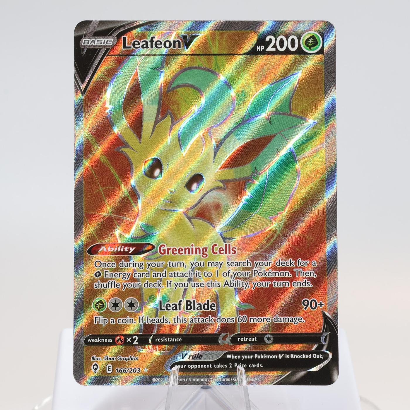 Pokemon TCG Leafeon V 166203 Evolving Skies Full Art WOTC 1999 NM 168144948303 2