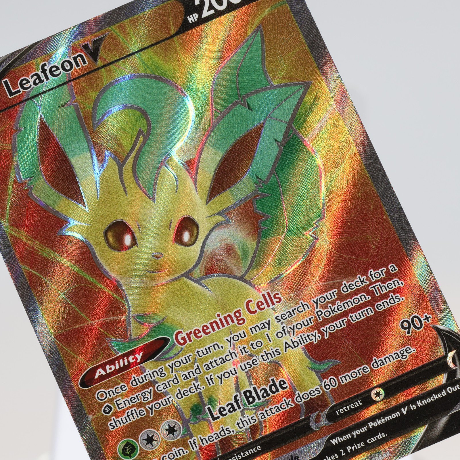 Pokemon TCG – Leafeon V 166/203 Evolving Skies Full Art  WOTC 1999 – NM