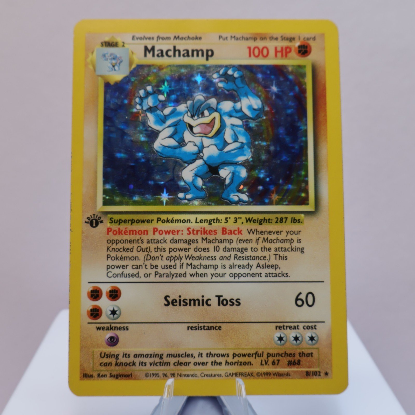 Pokemon TCG Machamp 8102 Base Set Holo Rare WOTC 1999 MP 167830364423 2