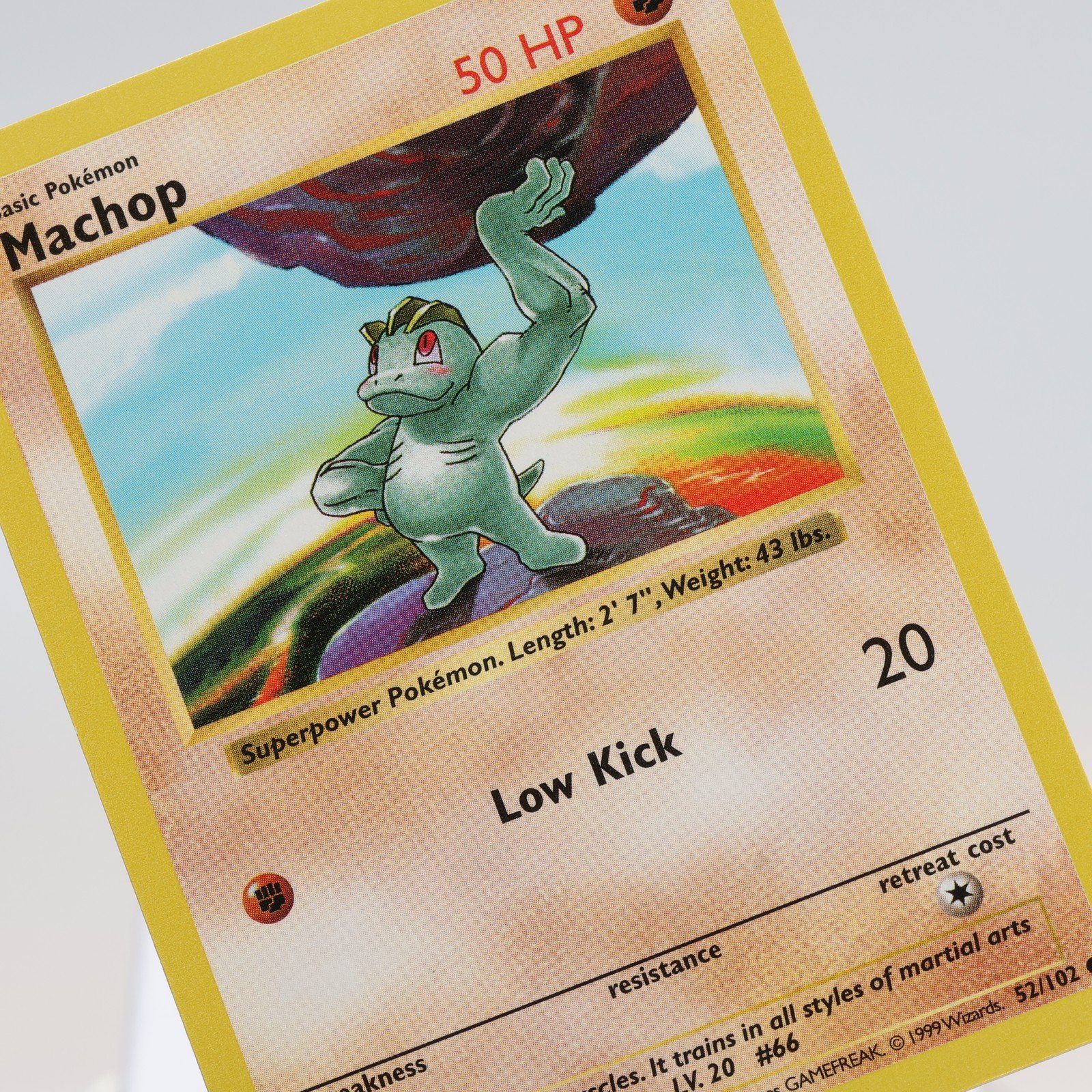 Pokemon TCG Machop 52102 Base Set Common Shadowless WOTC 1999 EXCNM 168144948233