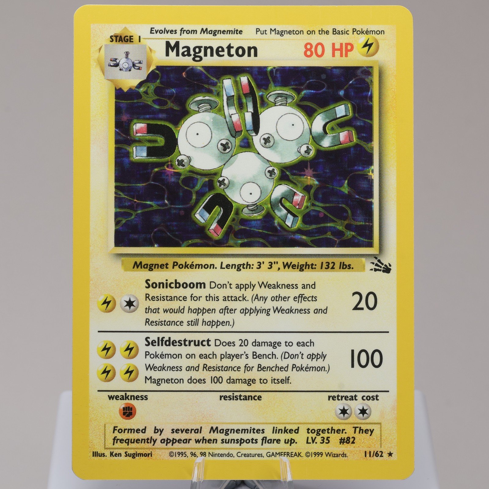 Pokemon TCG Magneton 1162 Fossil Holo Rare WOTC 1999 NM 167950659043 2