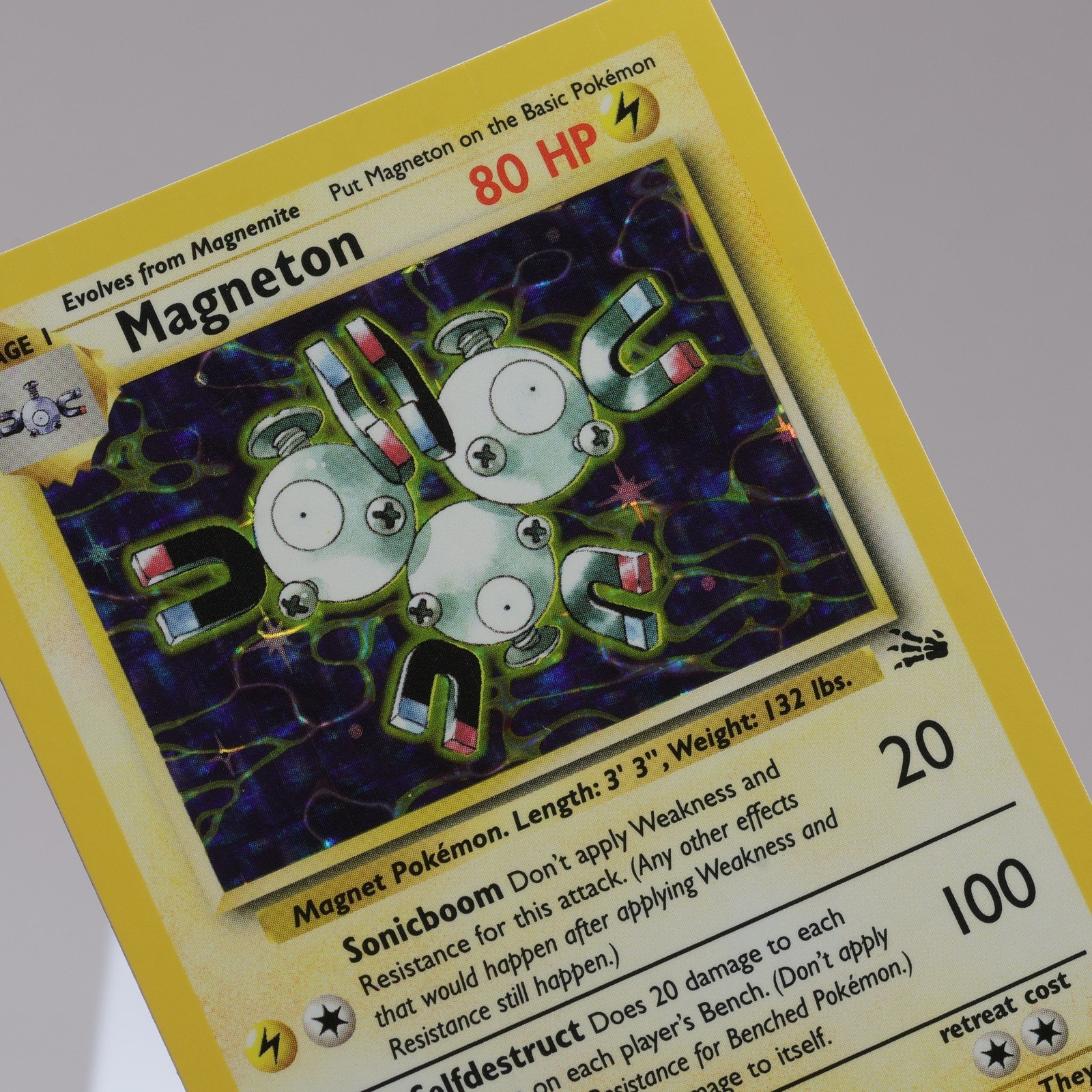 Pokemon TCG Magneton 1162 Fossil Holo Rare WOTC 1999 NM 167950659043