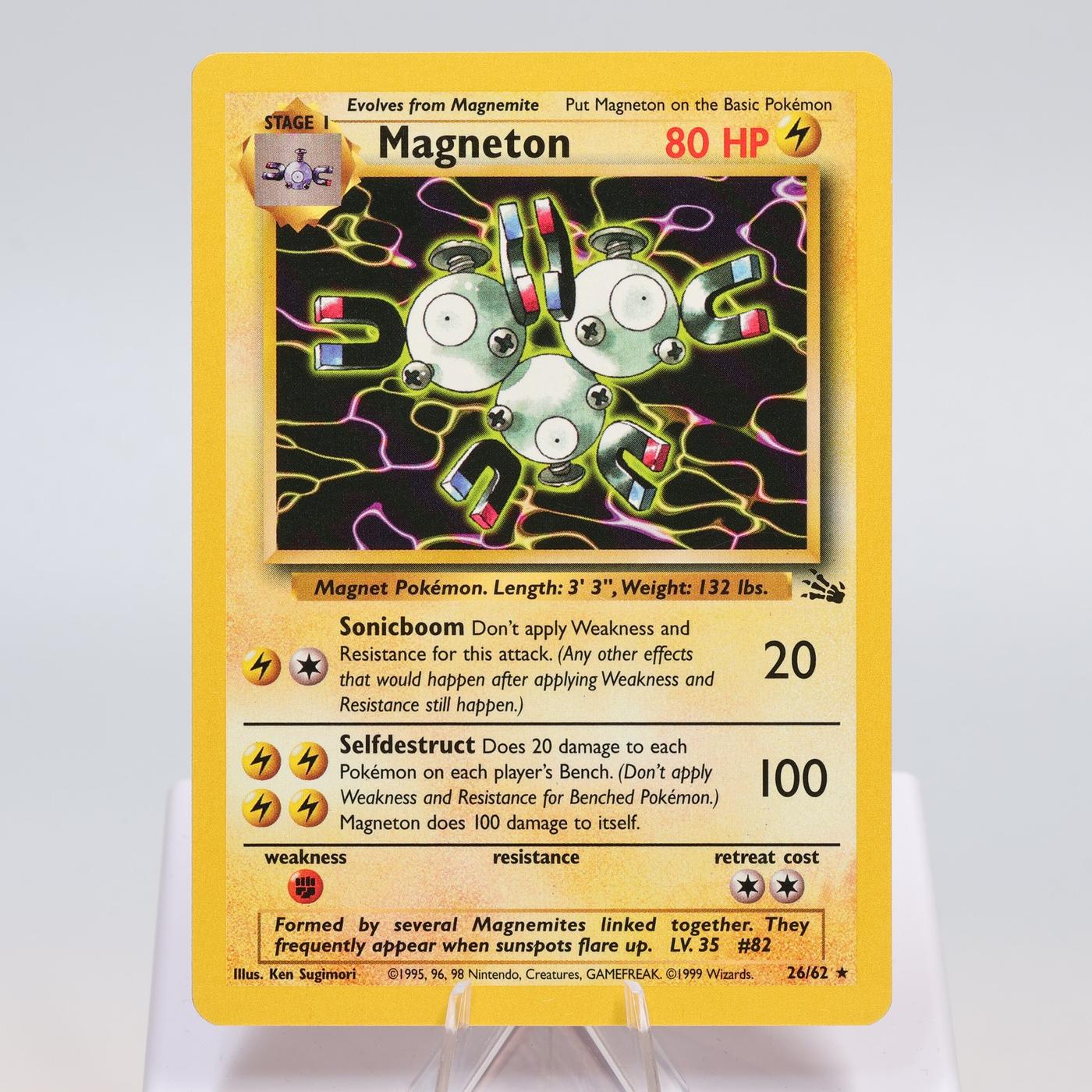 Pokemon TCG Magneton 2662 Fossil Rare WOTC NM 168421188103 2