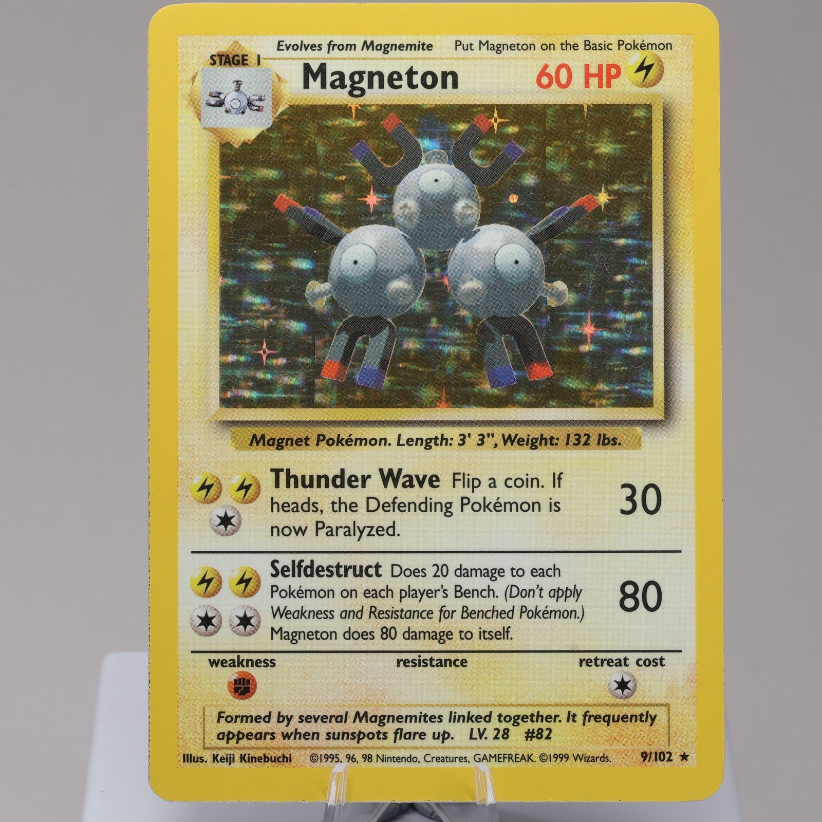Pokemon TCG Magneton 9102 Base Set Holo Rare WOTC 1999 EXC 167950659063 2