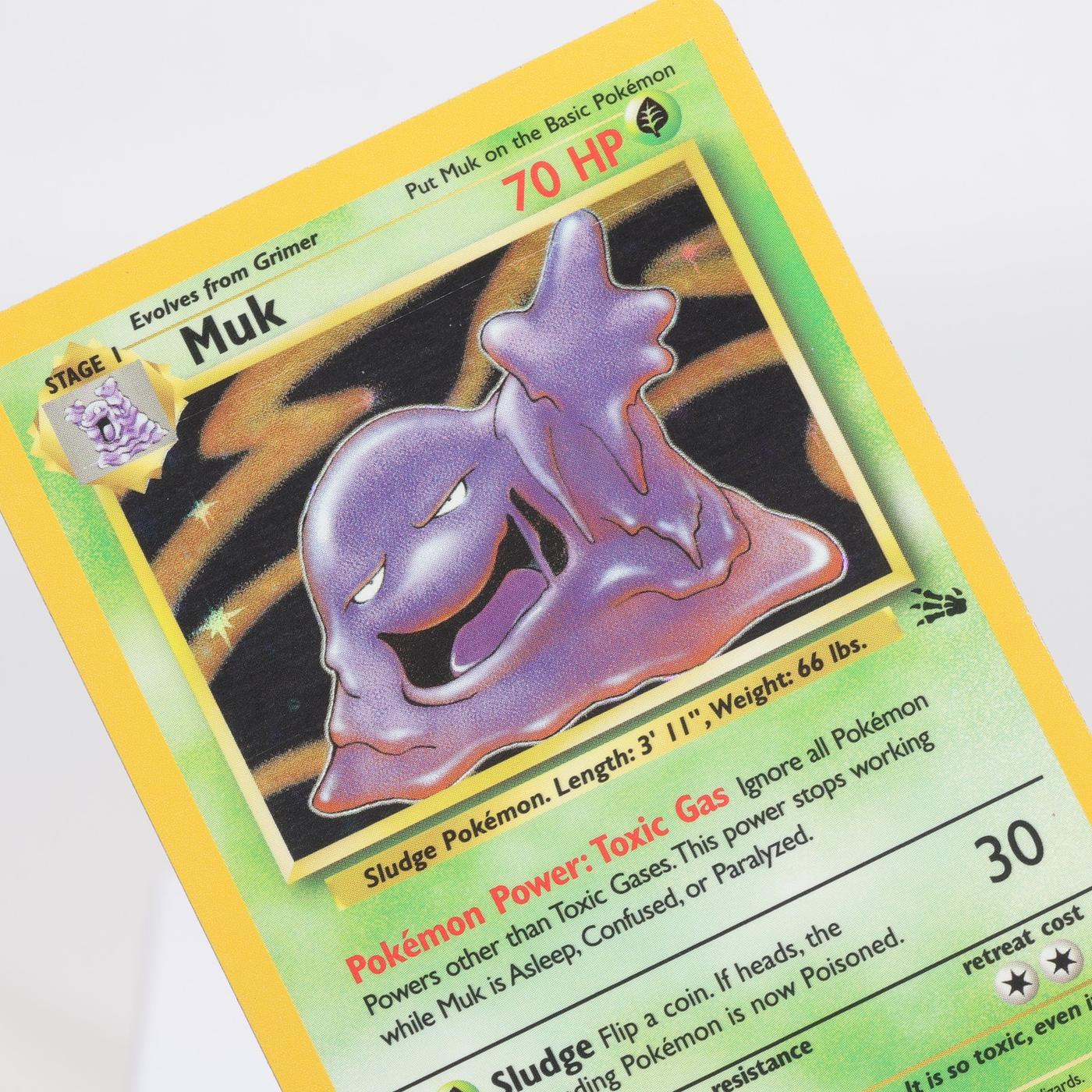 Pokemon TCG Muk 1362 Fossil Holo Rare WOTC EXCNM 168220700203