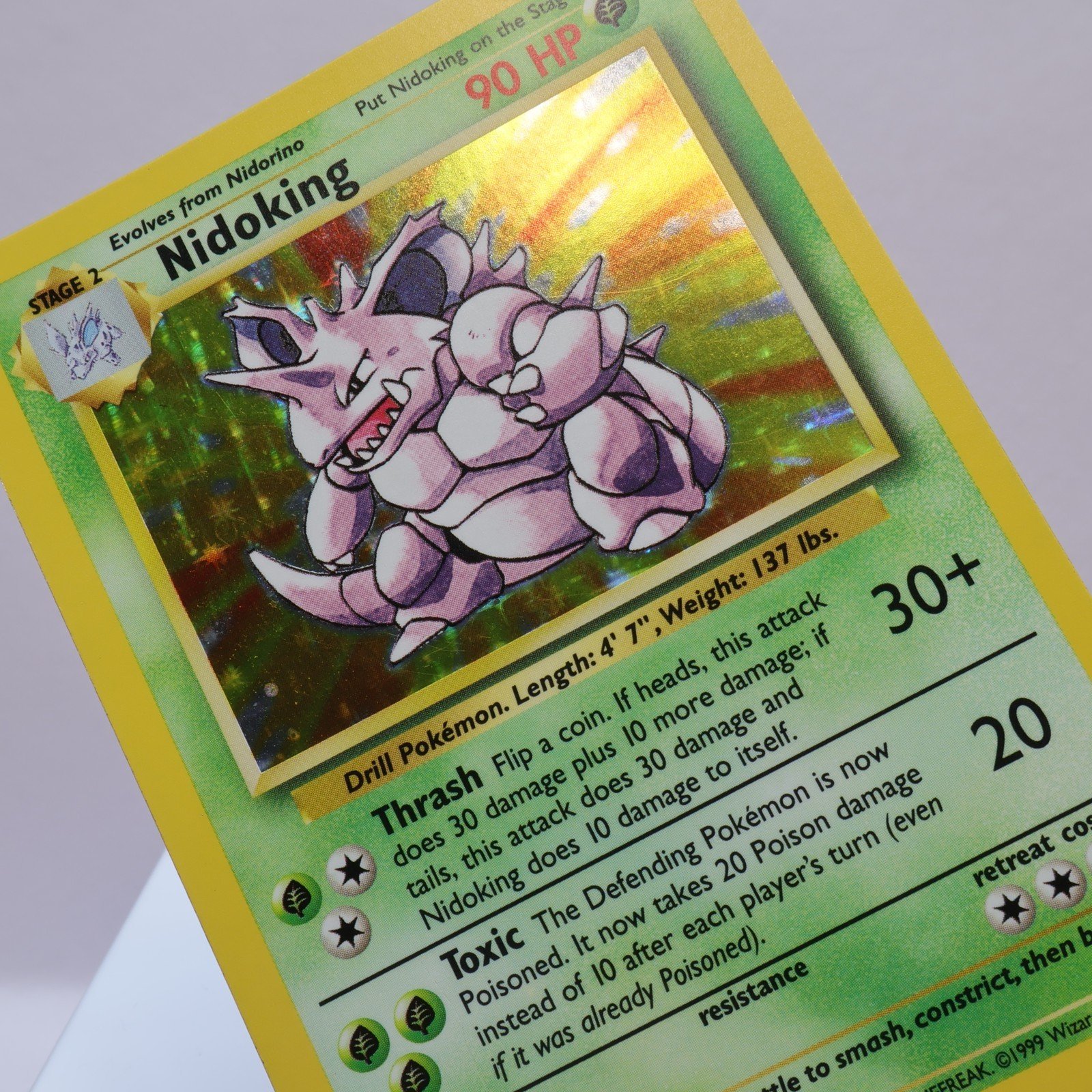 Pokemon TCG – Nidoking 11/102 Base Set Holo Rare  WOTC 1999 – EXC