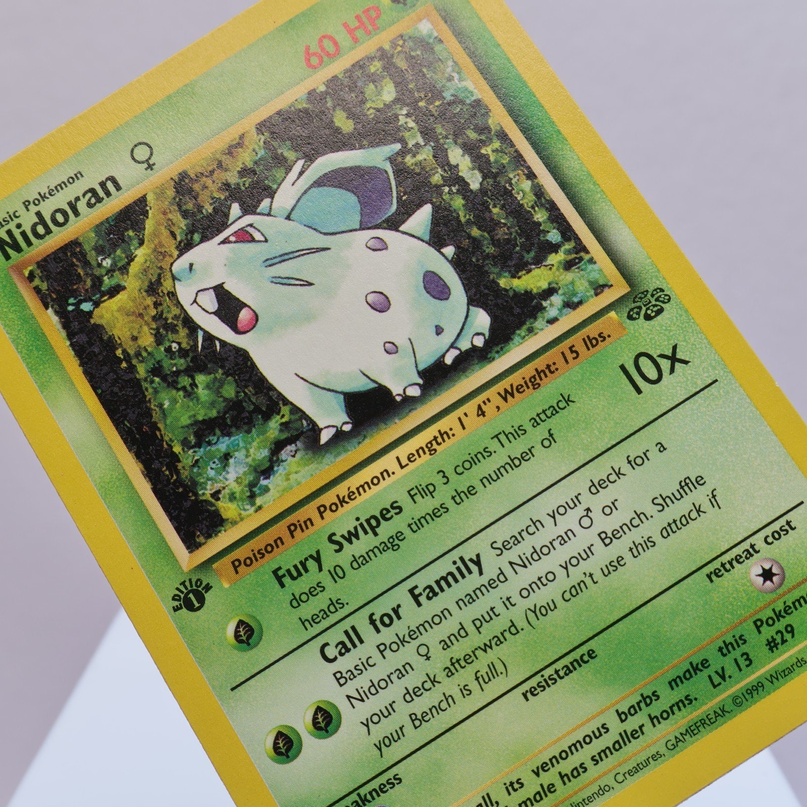 Pokemon TCG – Nidoran F 57/64 Jungle Common 1st Edition WOTC 1999 – EXC