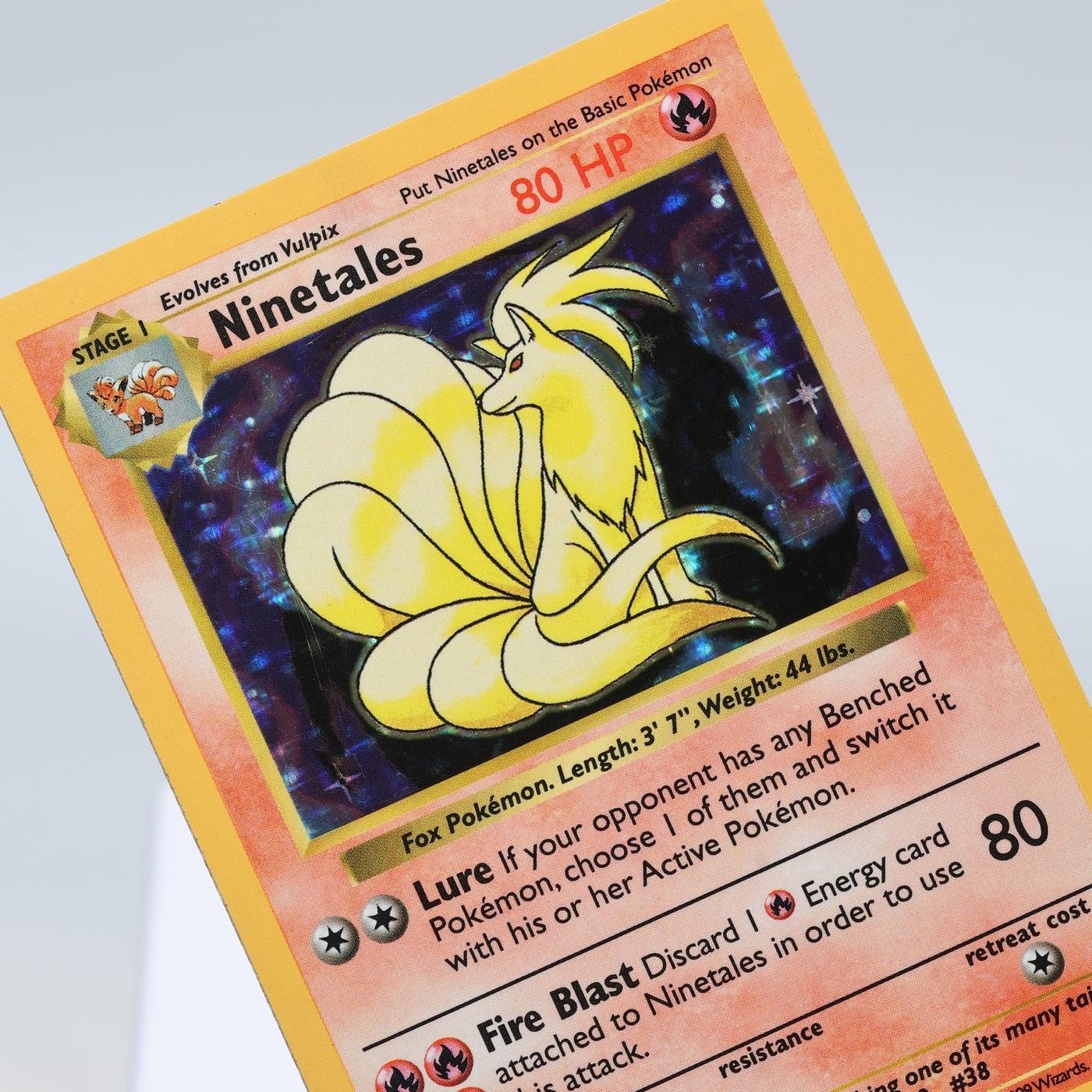 Pokemon TCG Ninetales 12102 Base Set Holo Rare Shadowless WOTC EXC 168421188093