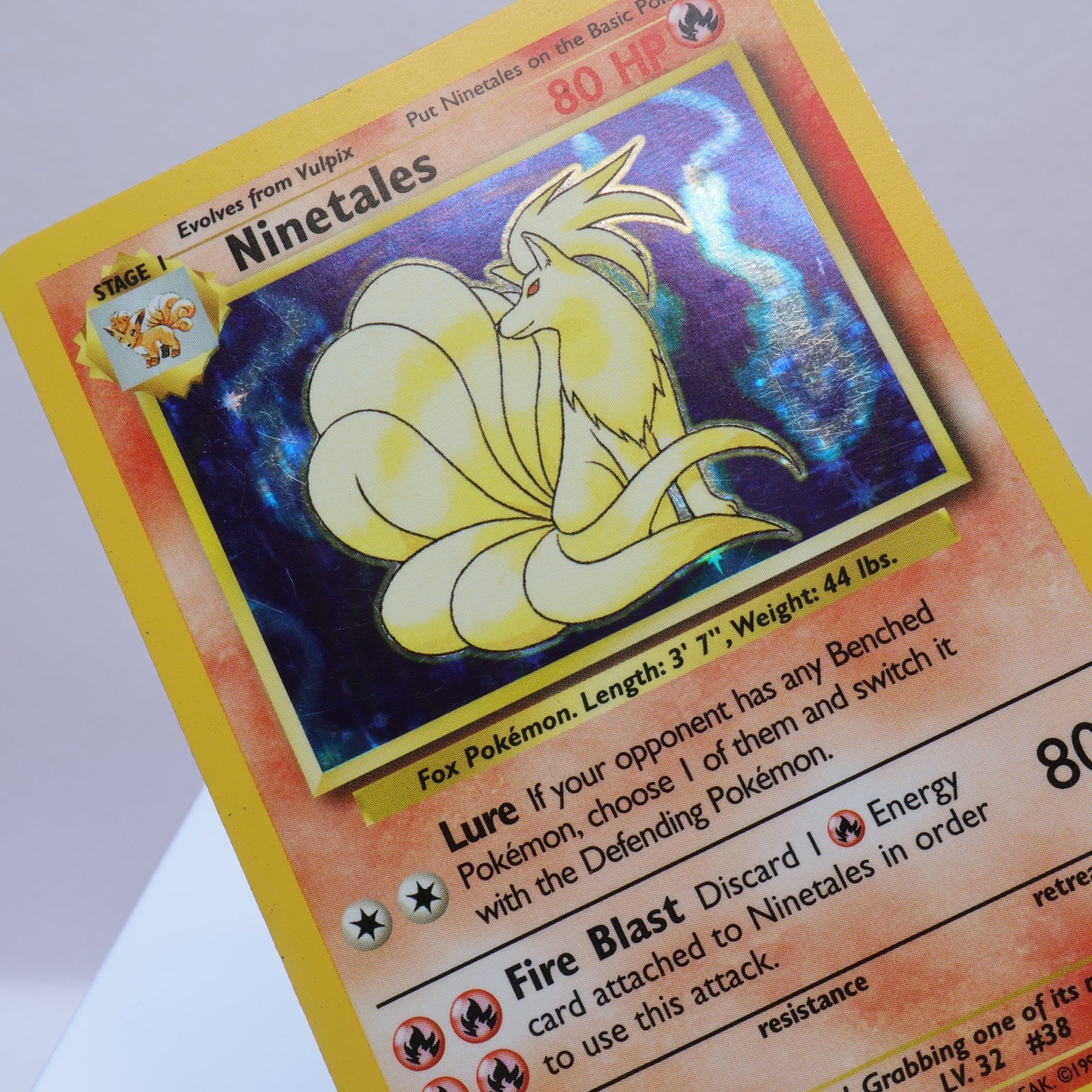 Pokemon TCG – Ninetales 12/102 Base Set Holo Rare  WOTC 1999