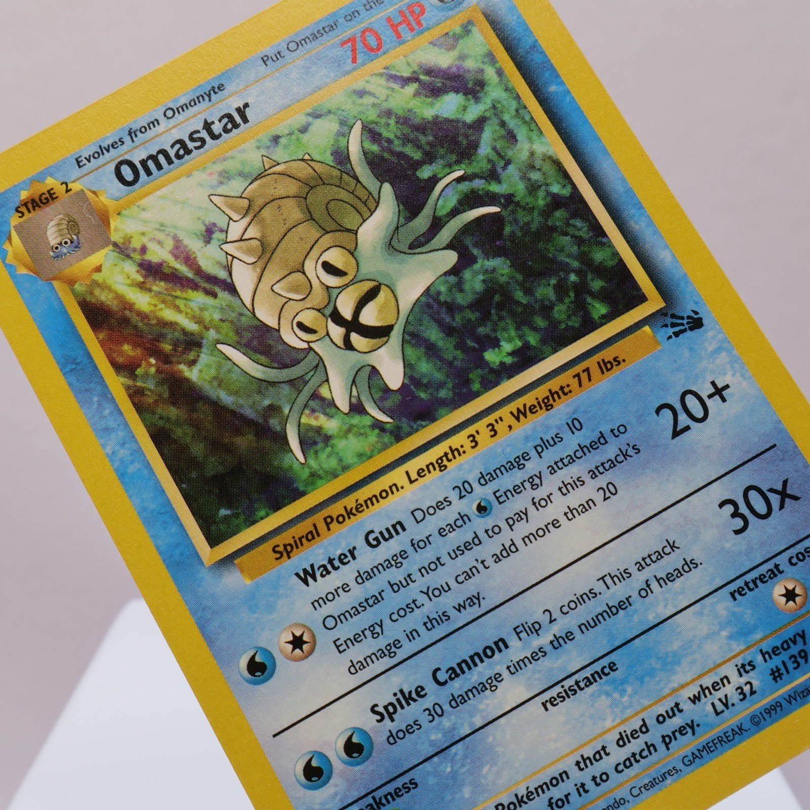 Pokemon TCG – Omastar 40/62 Fossil Uncommon  WOTC 1999 – EXC/NM