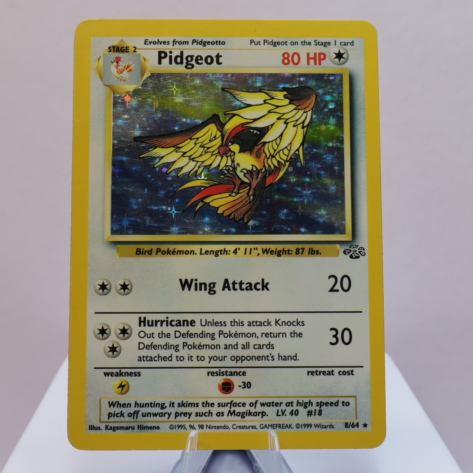 Pokemon TCG Pidgeot 864 Jungle Holo Rare WOTC 1999 LP 167830364533 2