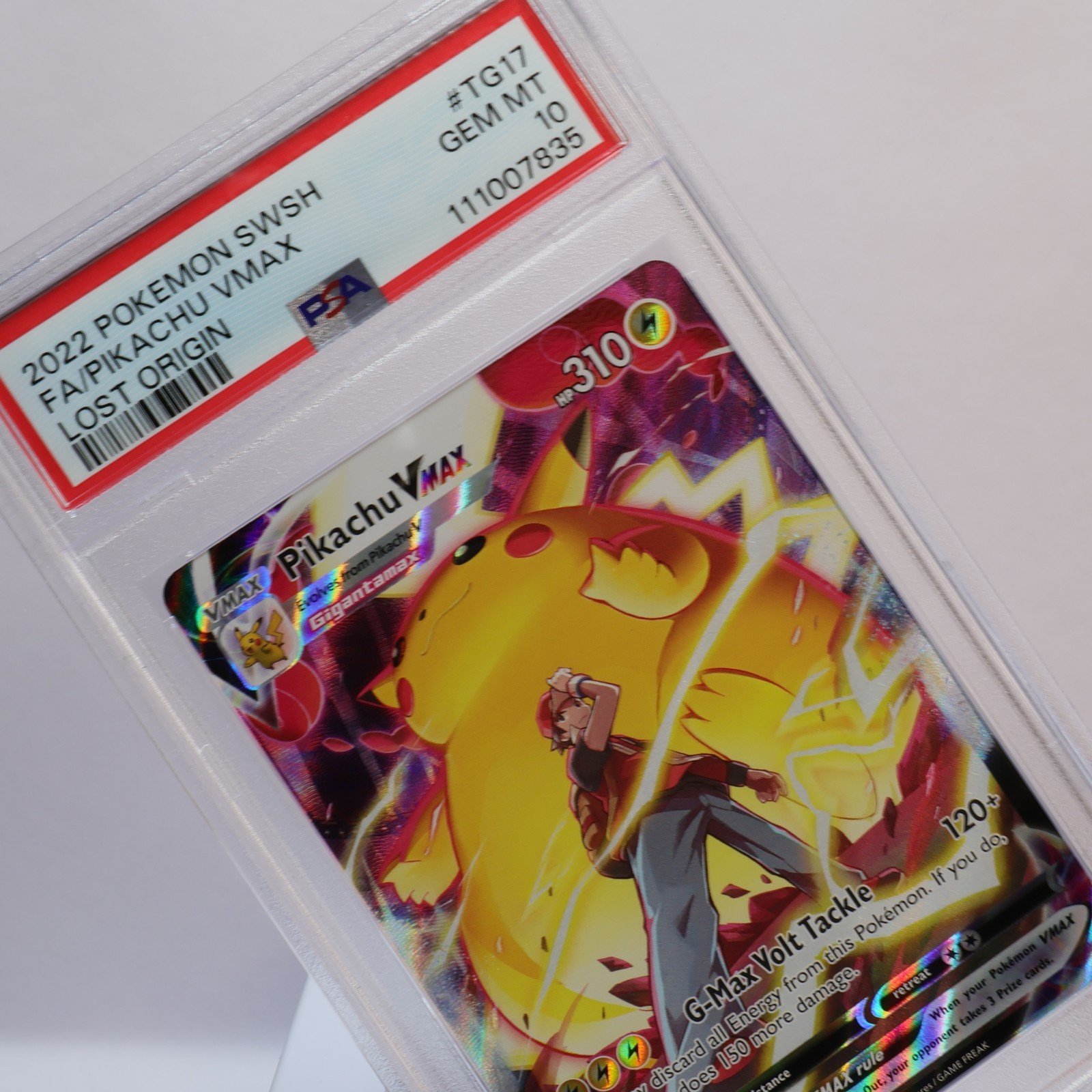 Pokemon TCG – Pikachu VMAX TG17/TG30 Lost Origin Trainer Gallery – PSA 10 GEM MT