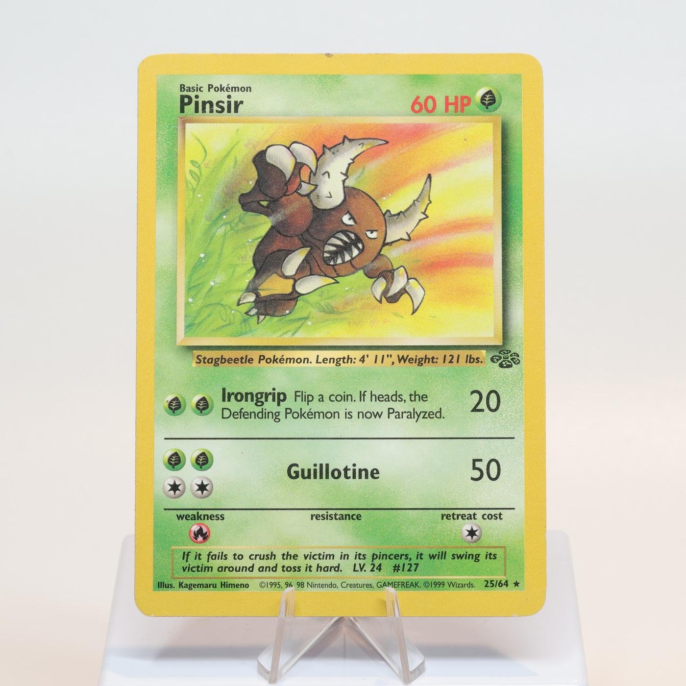 Pokemon TCG Pinsir 2564 Jungle Rare WOTC MPCrease 168232466093 2