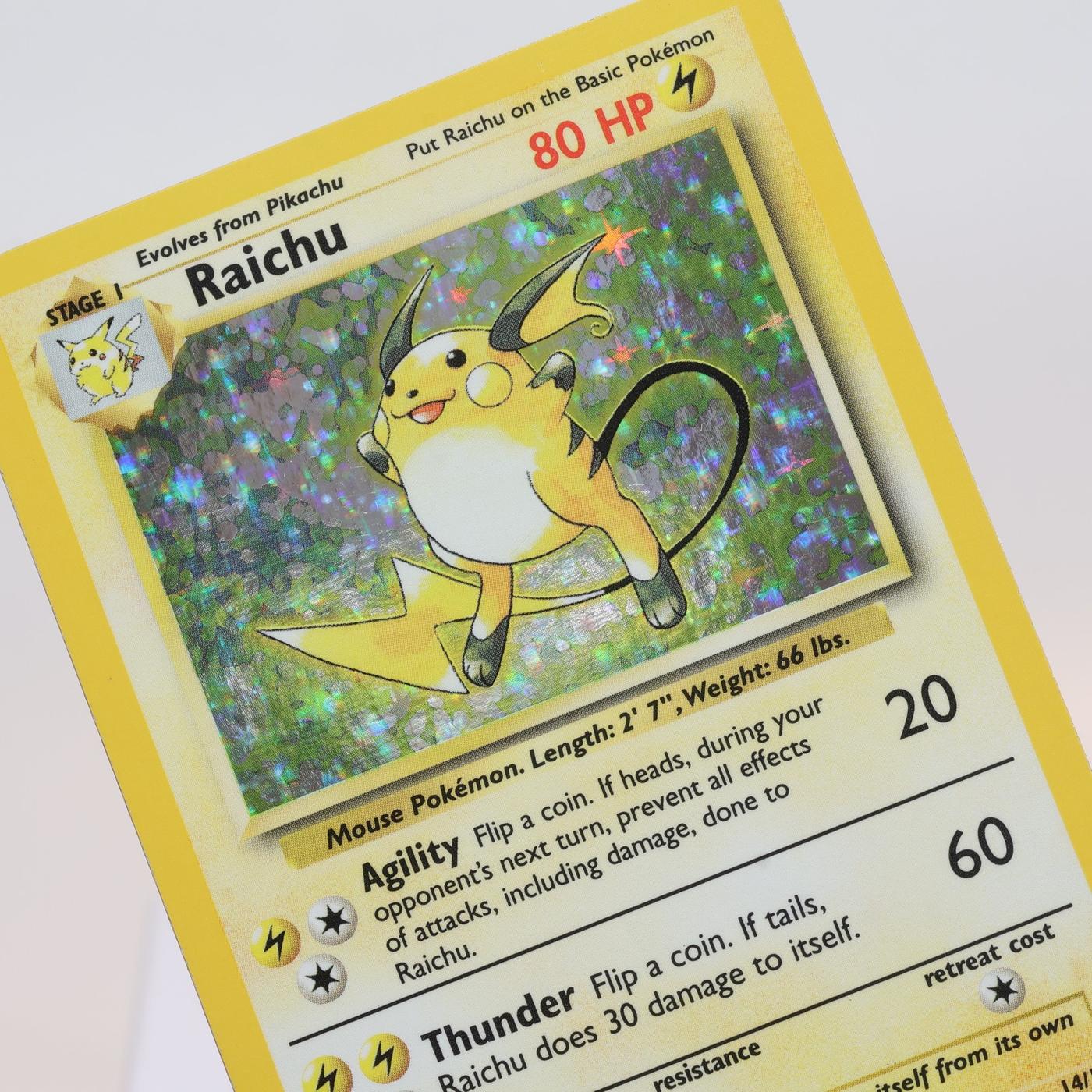 Pokemon TCG Raichu 14102 Base Set Holo Rare WOTC LP 168205418423