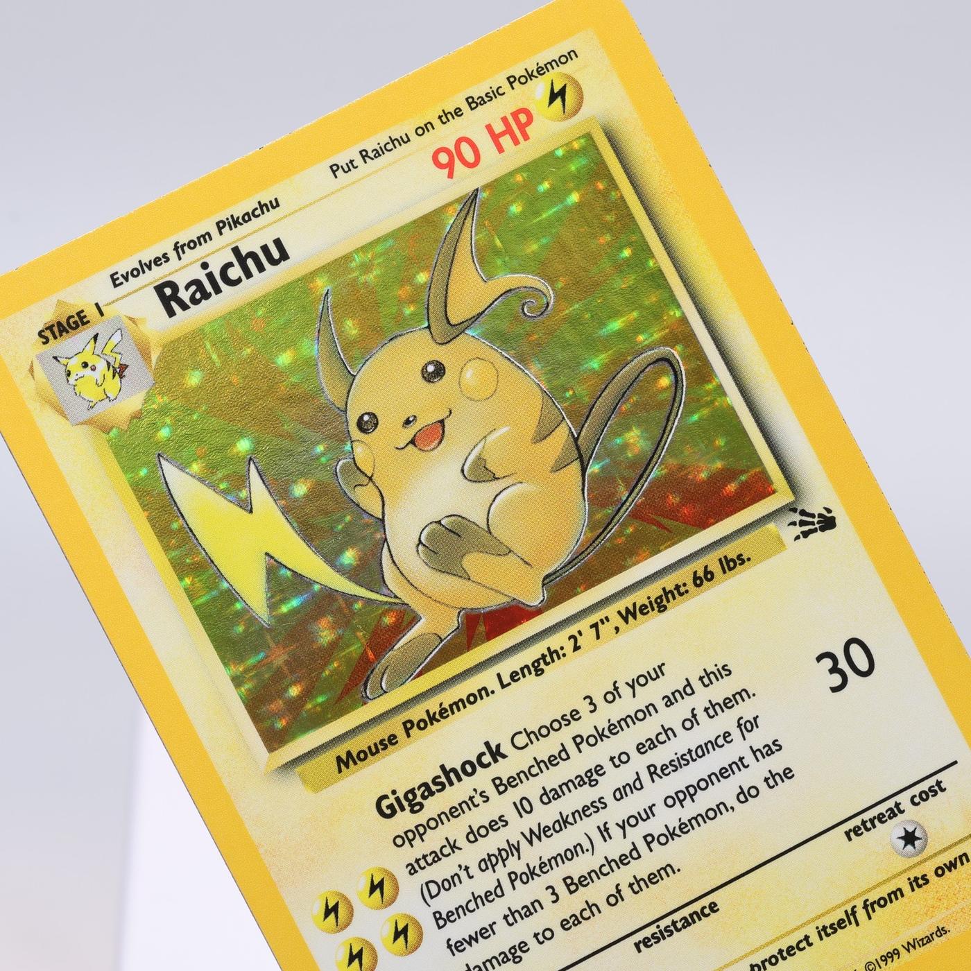 Pokemon TCG Raichu 1462 Fossil Holo Rare WOTC EXCNM 168421188113