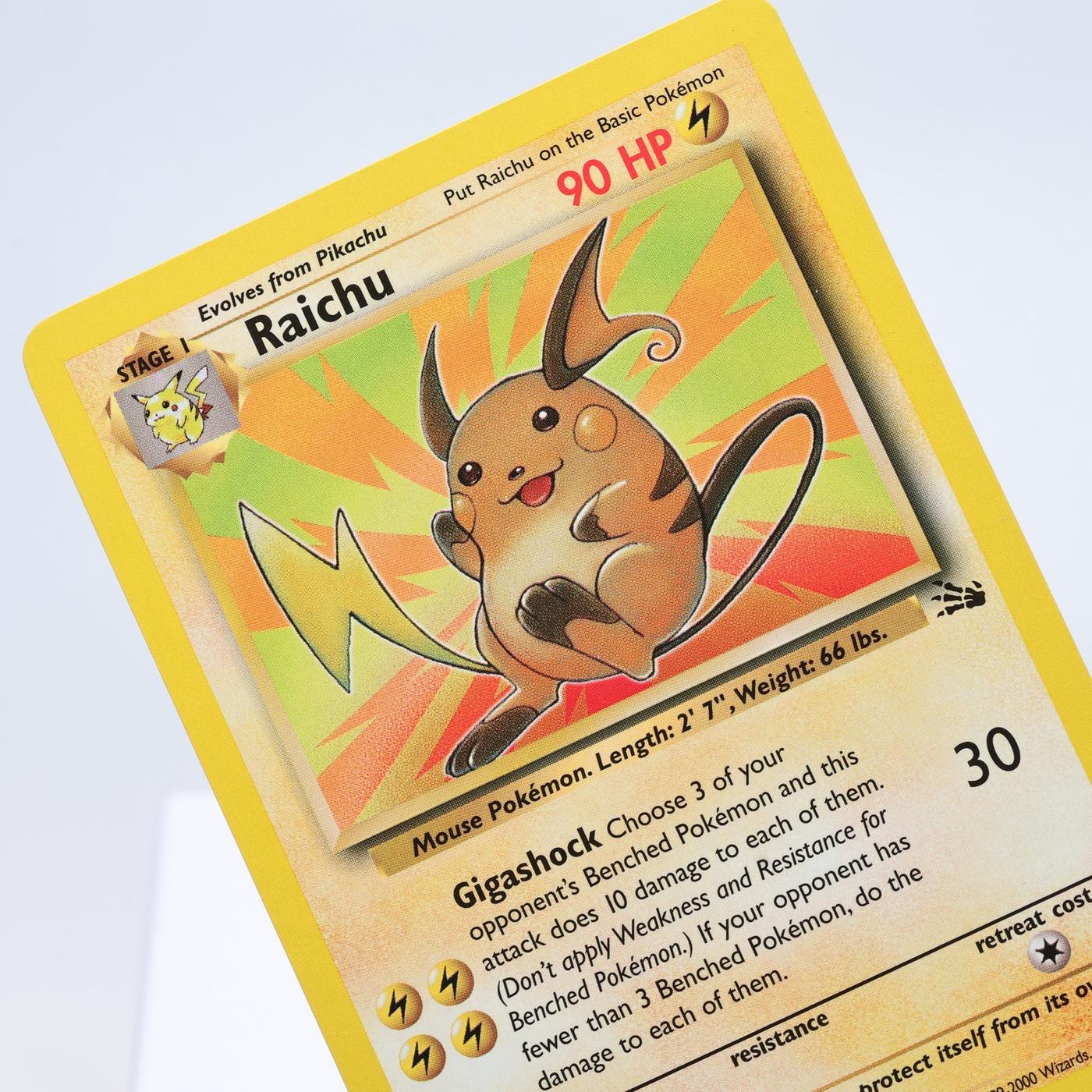 Pokemon TCG Raichu 2962 Fossil Rare WOTC EXCNM 168327252503