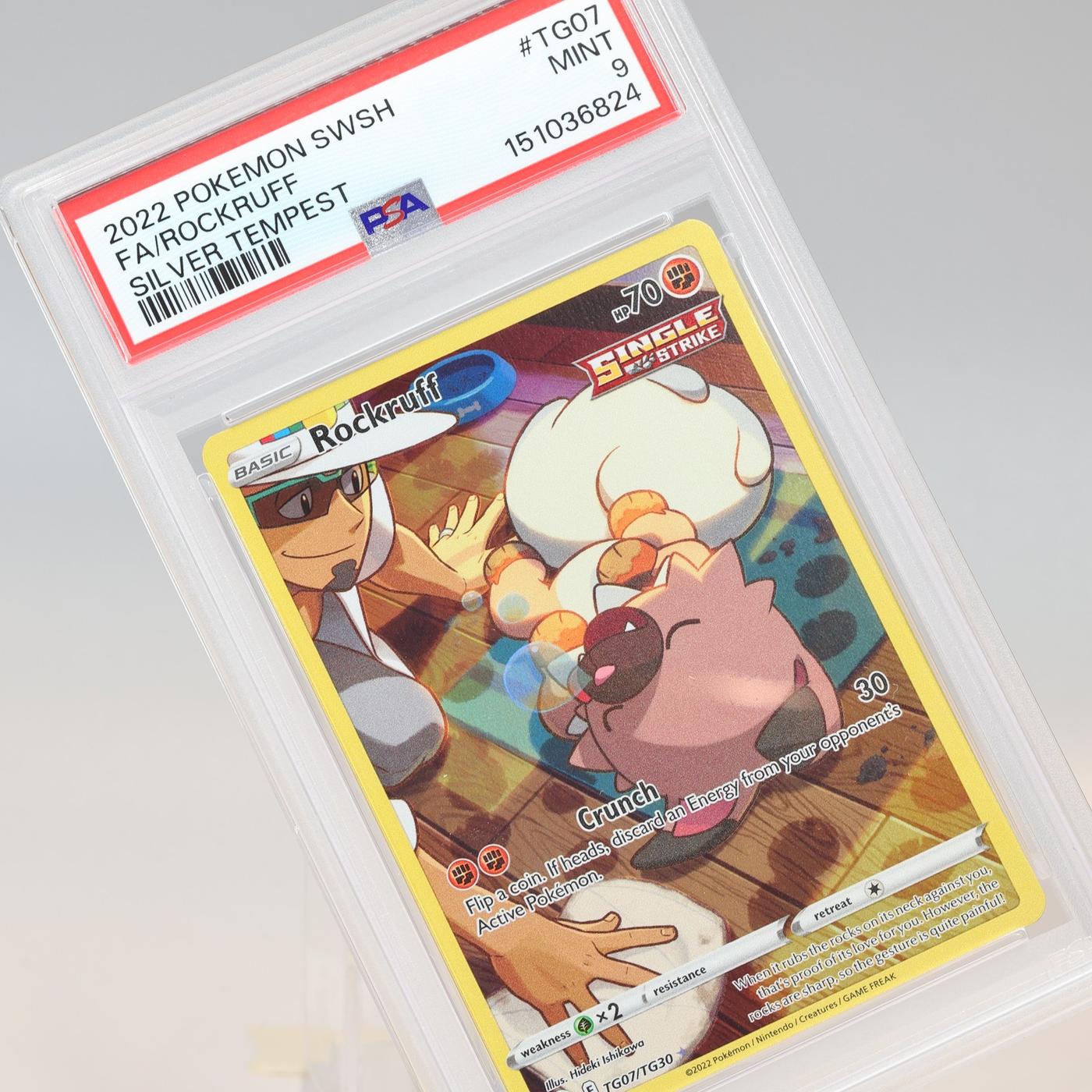 Pokemon TCG – Rockruff TG07/TG30 Silver Tempest Trainer Gallery  – PSA 9 MINT