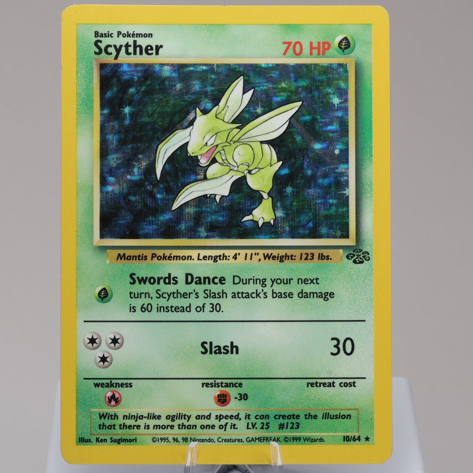 Pokemon TCG Scyther 1064 Jungle Holo Rare WOTC 1999 LP 167950659093 2