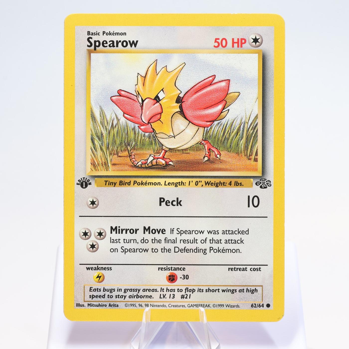 Pokemon TCG Spearow 6264 Jungle Common 1st Edition WOTC LP 168300703703 2